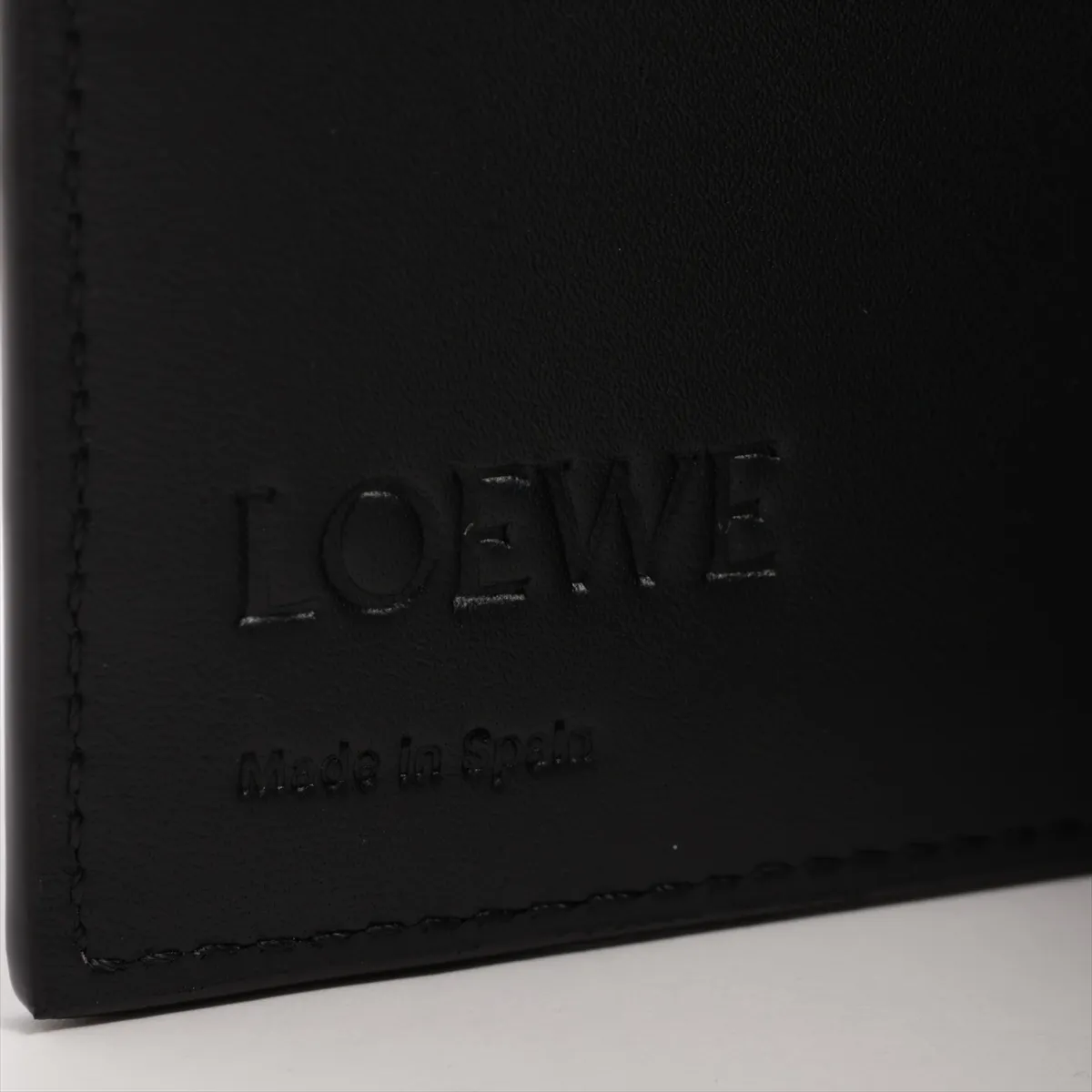 Anagram Puzzle Leather Compact Wallet, Black — view 6