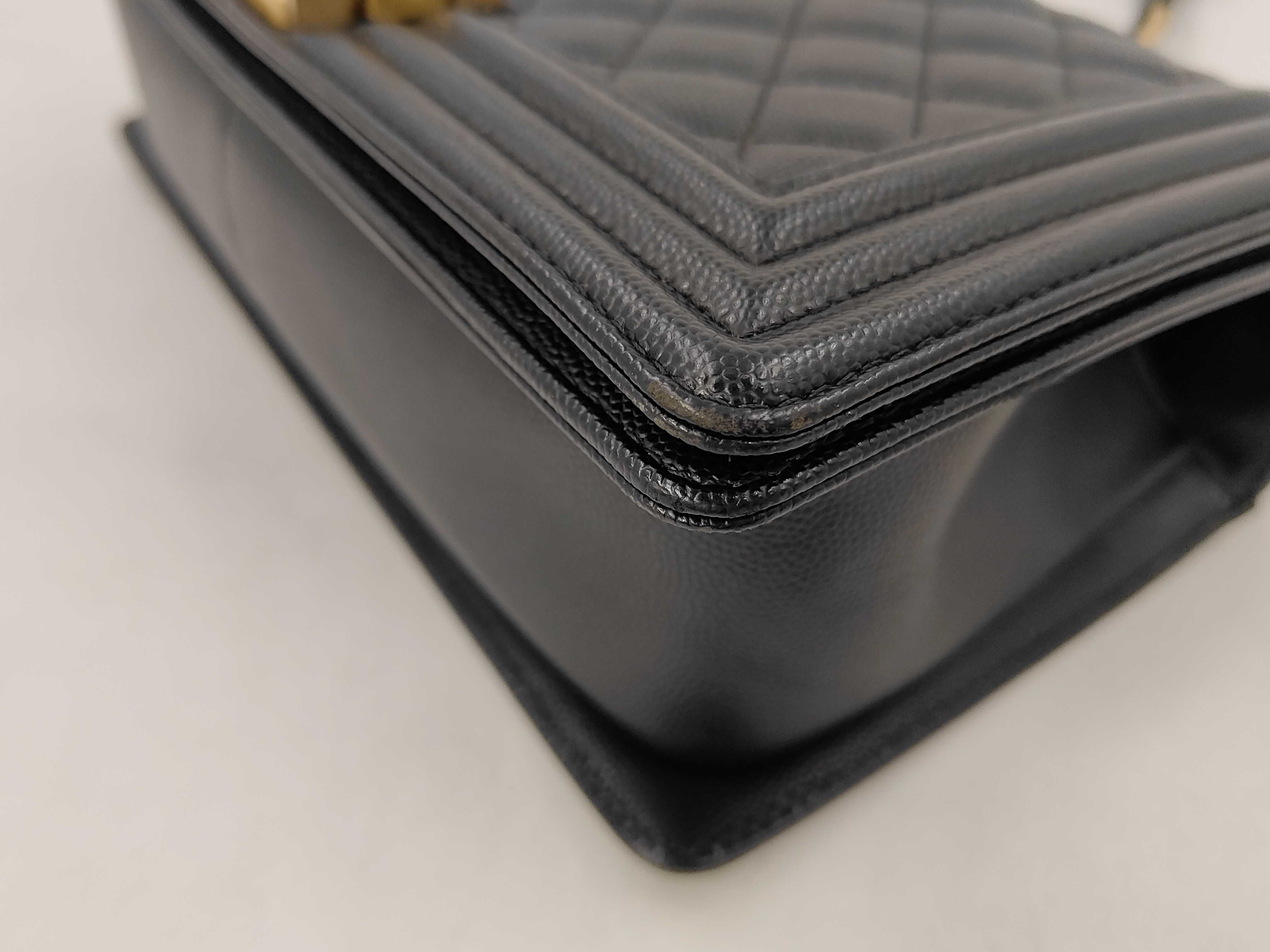 Boy Chanel 25 Caviar Skin Shoulder Bag — view 4