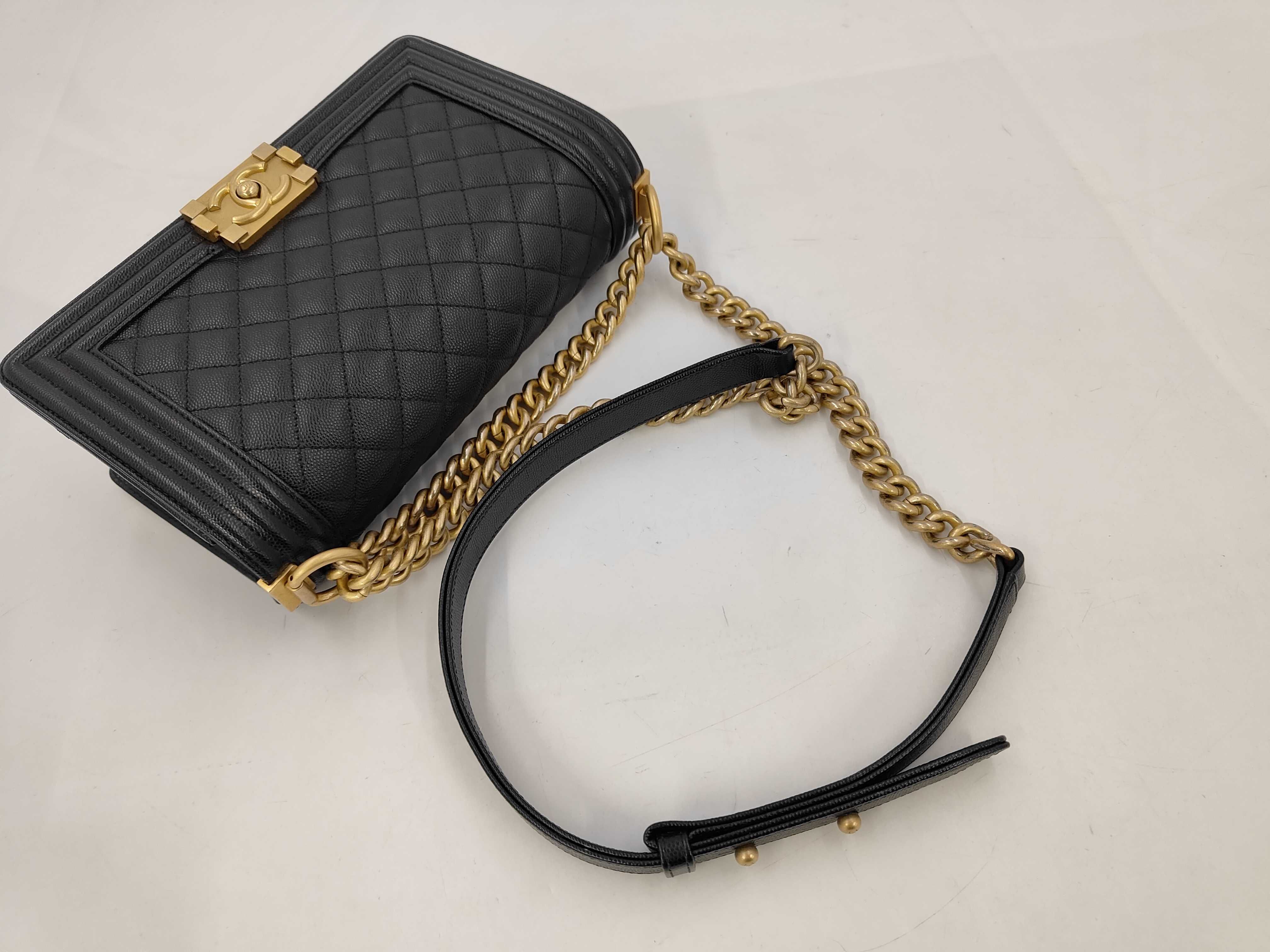 Boy Chanel 25 Caviar Skin Shoulder Bag — view 7