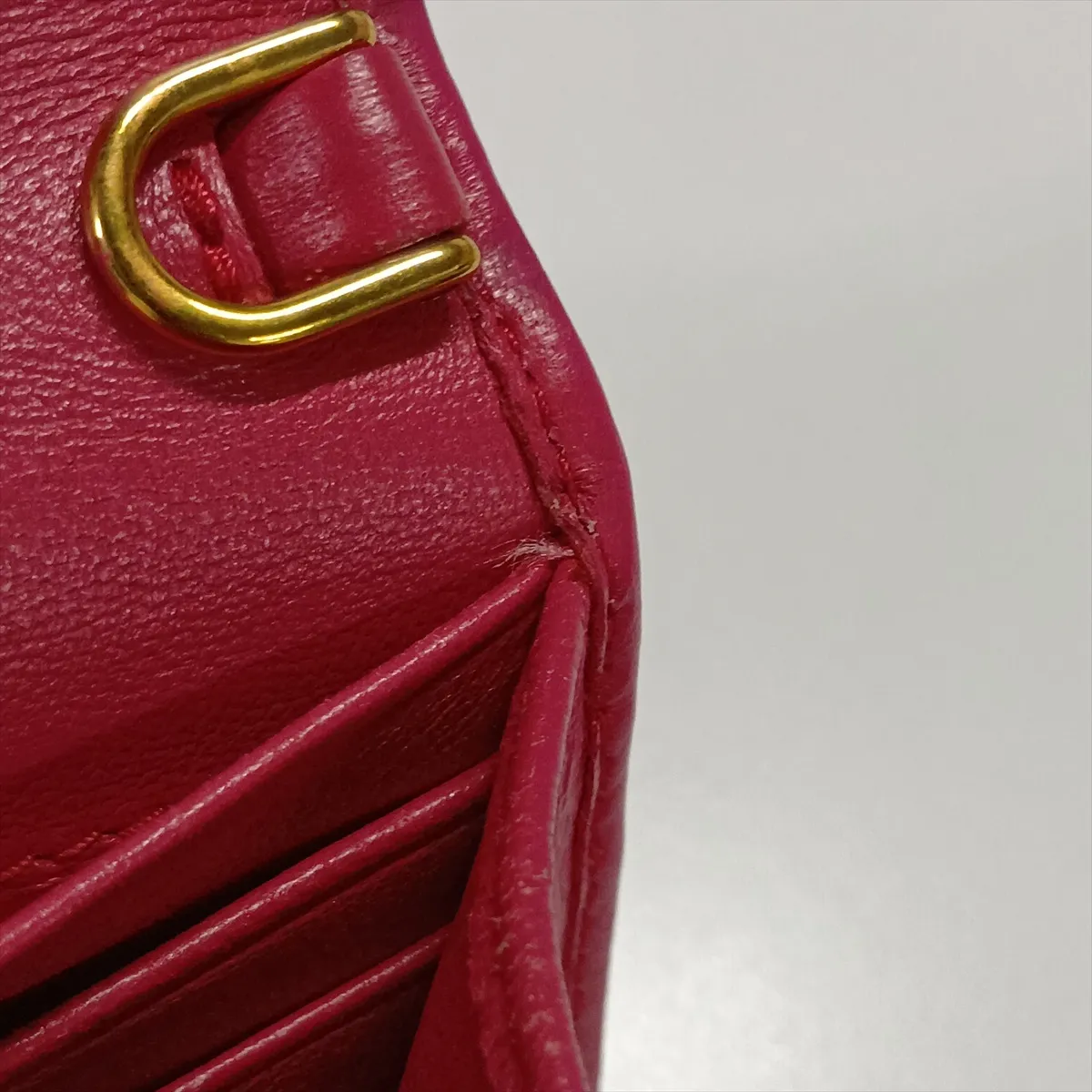 Matelassé 5DH044 Leather Chain Shoulder Bag Pink 5DH044 — view 10