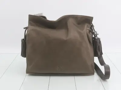 Flamenco Leather Semi-Shoulder Bag