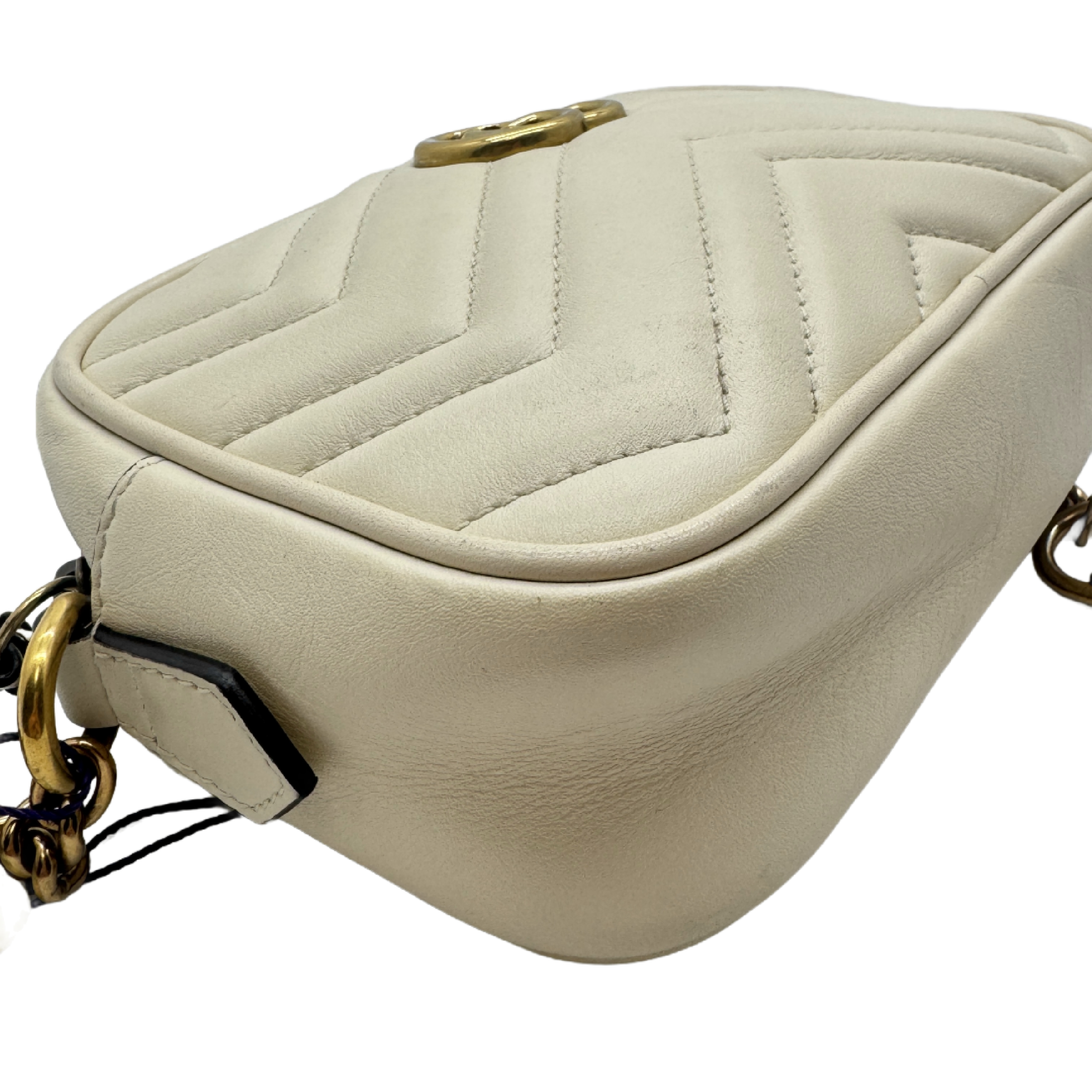 GG Marmont Small Camera Bag, White Shoulder Bag — view 6