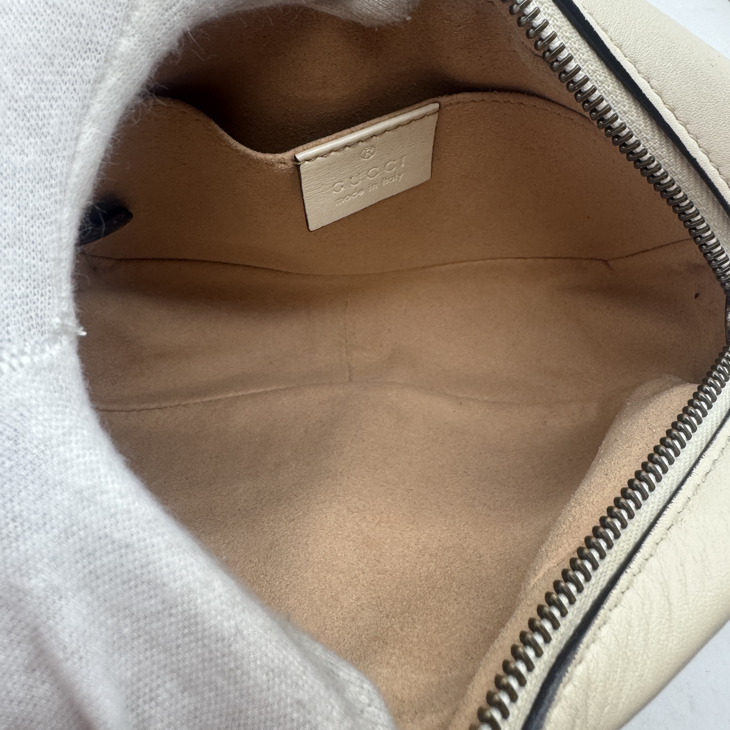 GG Marmont Small Camera Bag, White Shoulder Bag — view 8