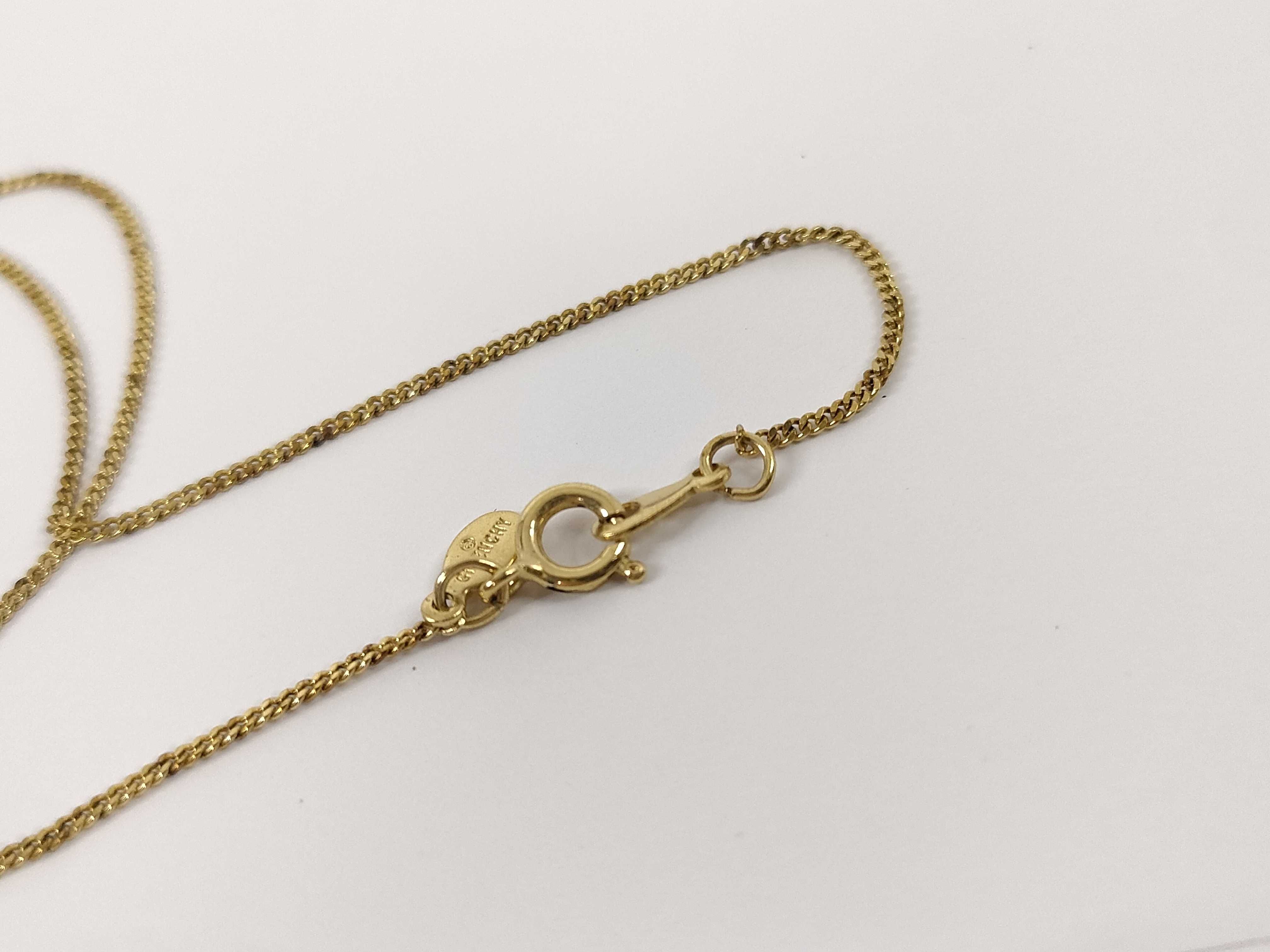G-logo rhinestone diamond-shaped curb chain gold necklace — view 4