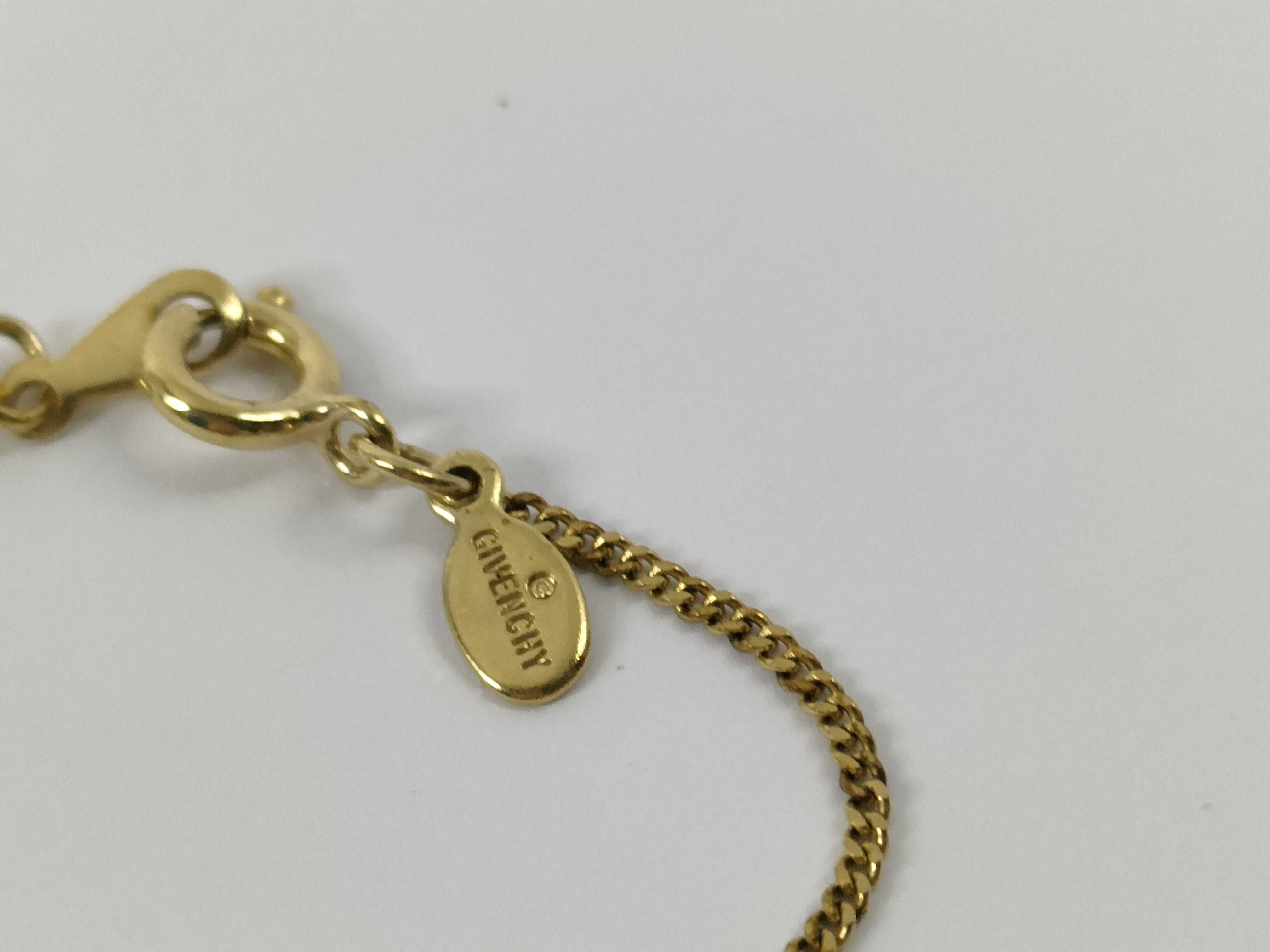 G-logo rhinestone diamond-shaped curb chain gold necklace — view 5