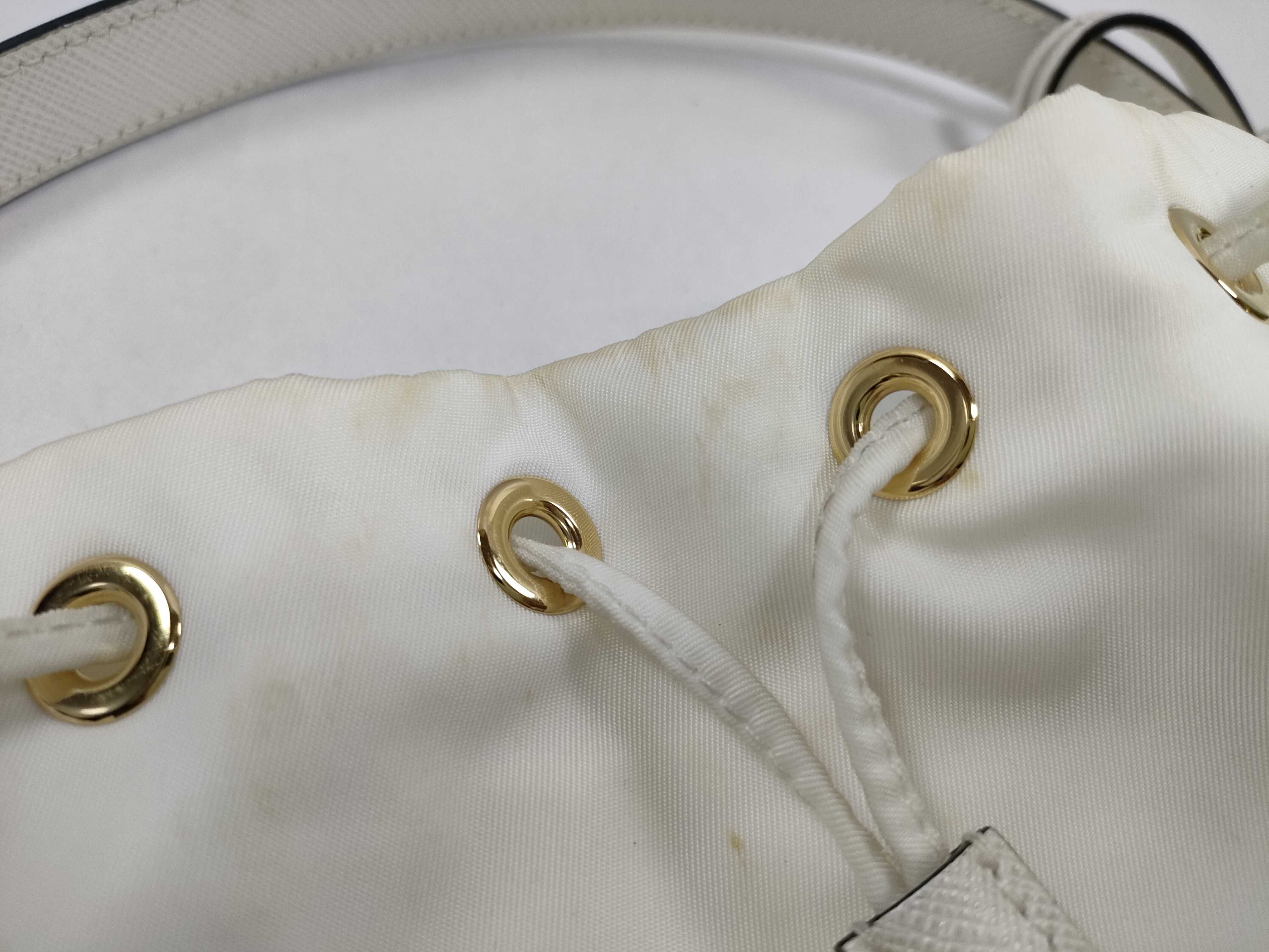 Nylon SG-white 2-Way Handbag (1BE067) - Nylon x Leather — view 12
