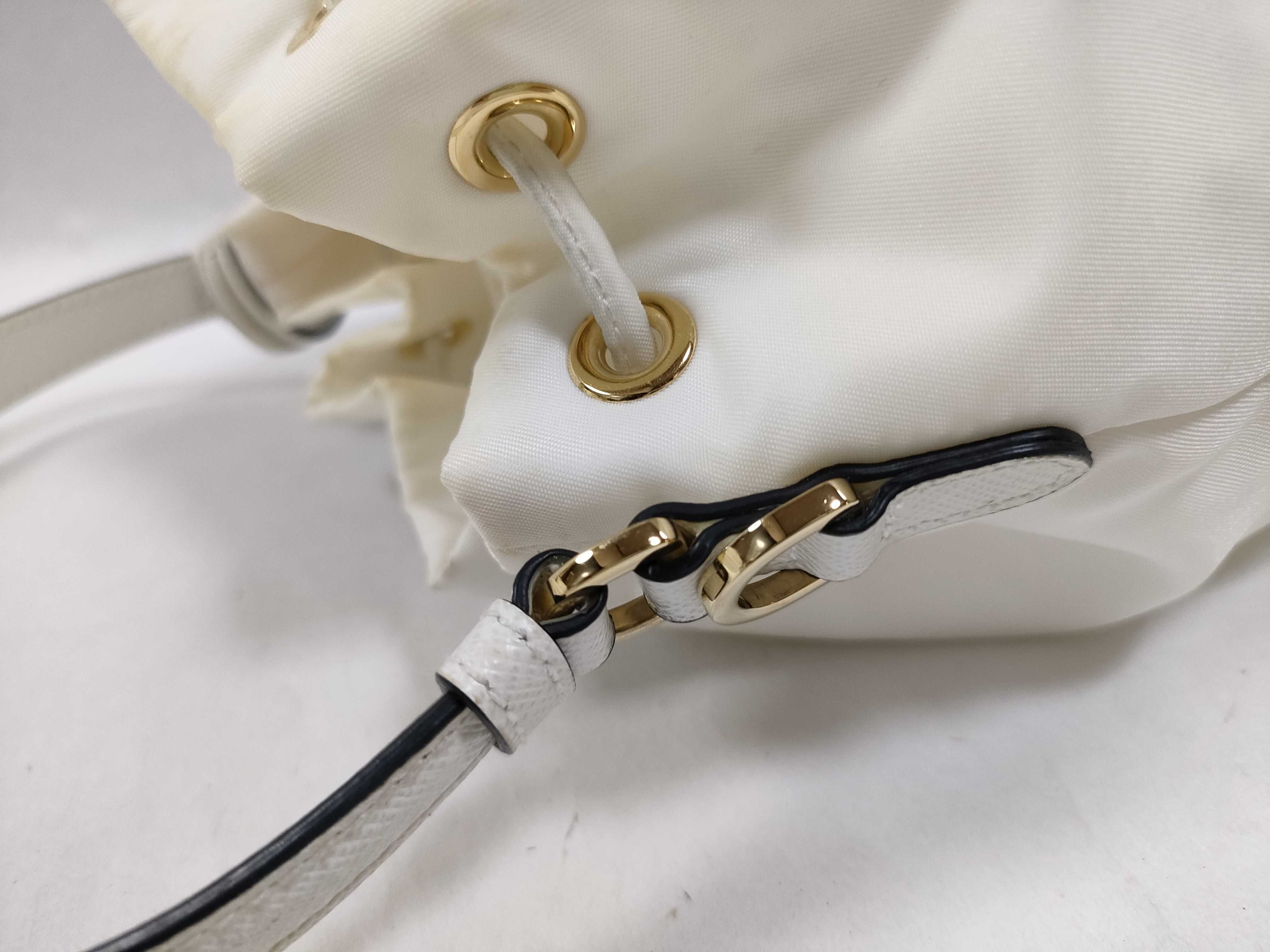 Nylon SG-white 2-Way Handbag (1BE067) - Nylon x Leather — view 5
