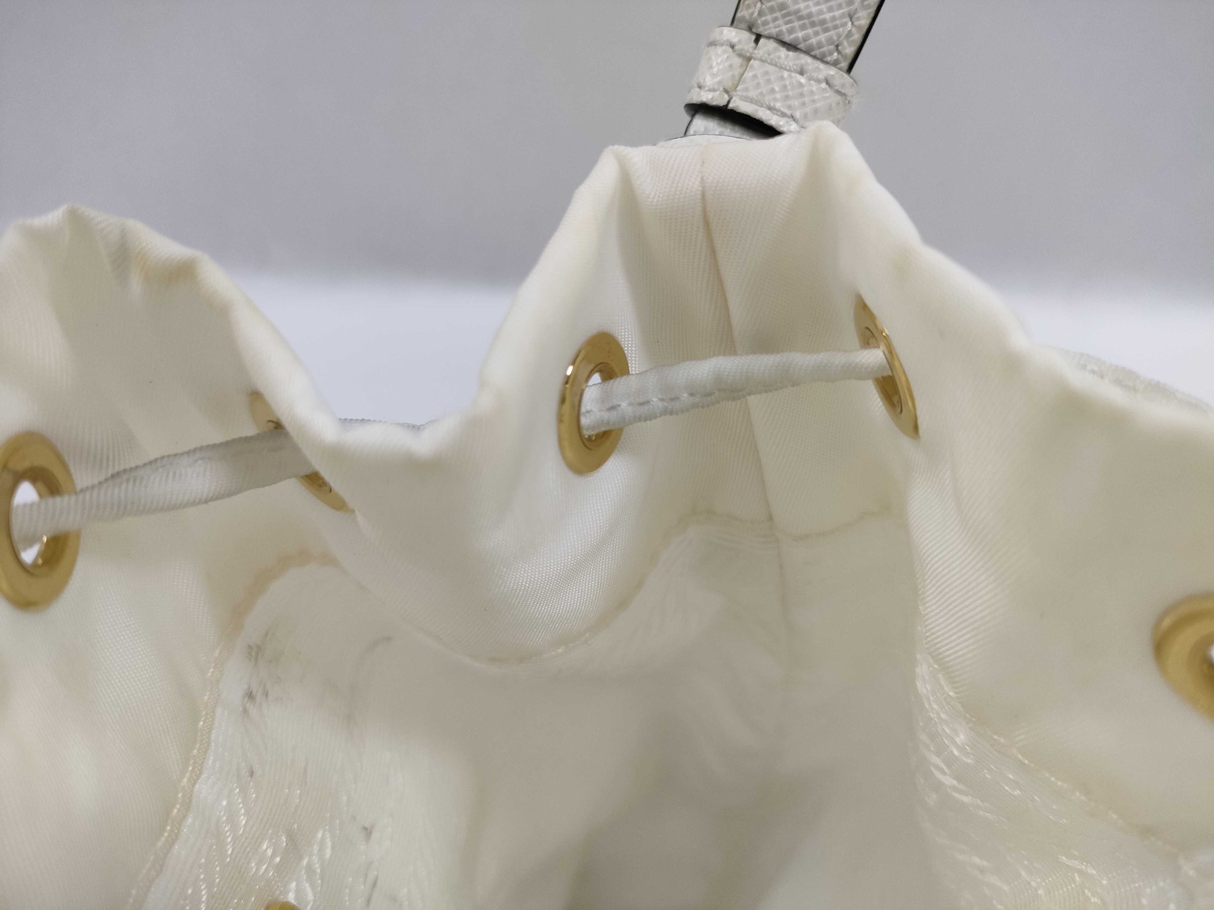 Nylon SG-white 2-Way Handbag (1BE067) - Nylon x Leather — view 10