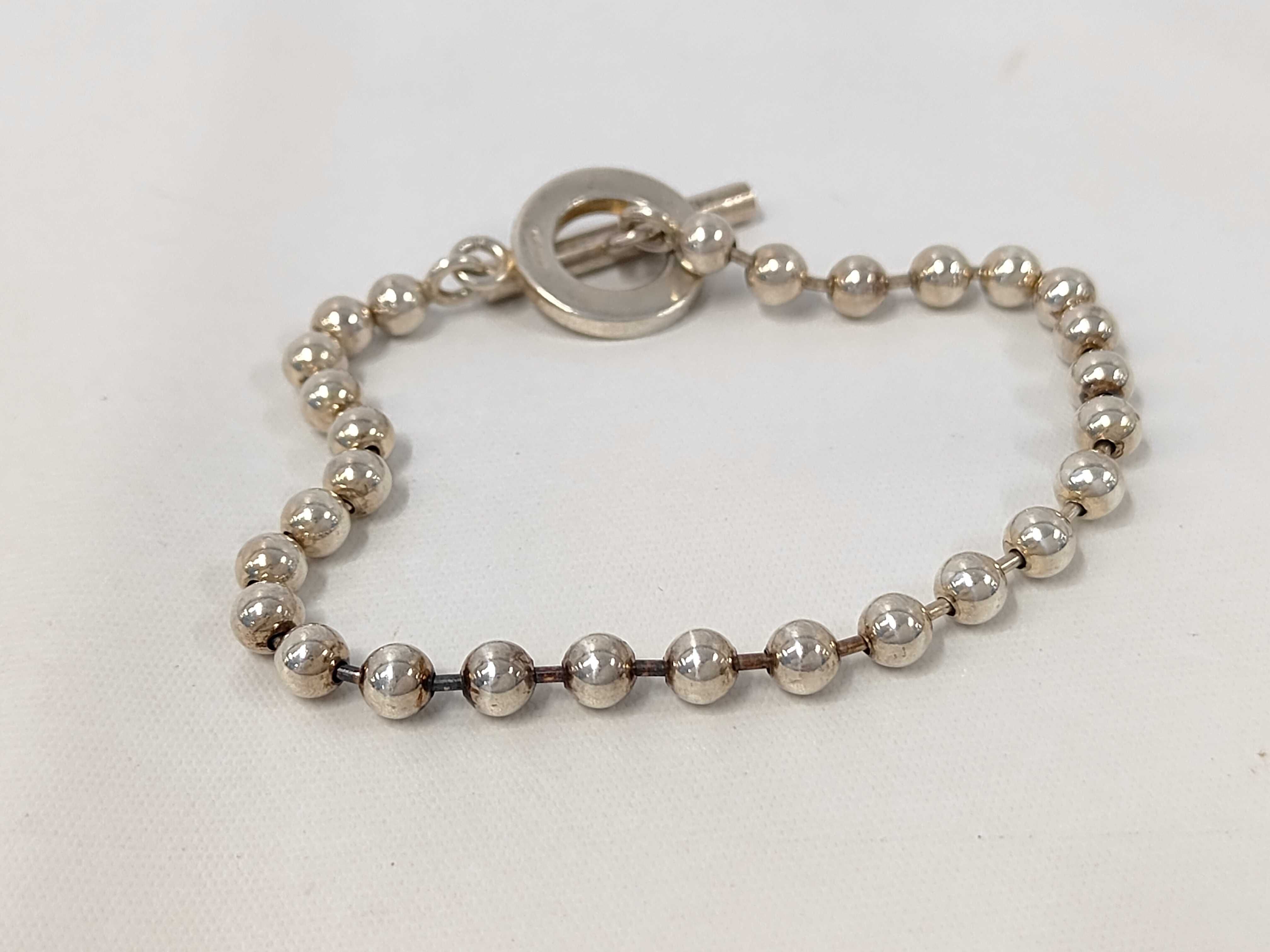Ball Chain Bracelet, 925 Sterling Silver, 16.9g, Bracelet/Bangle