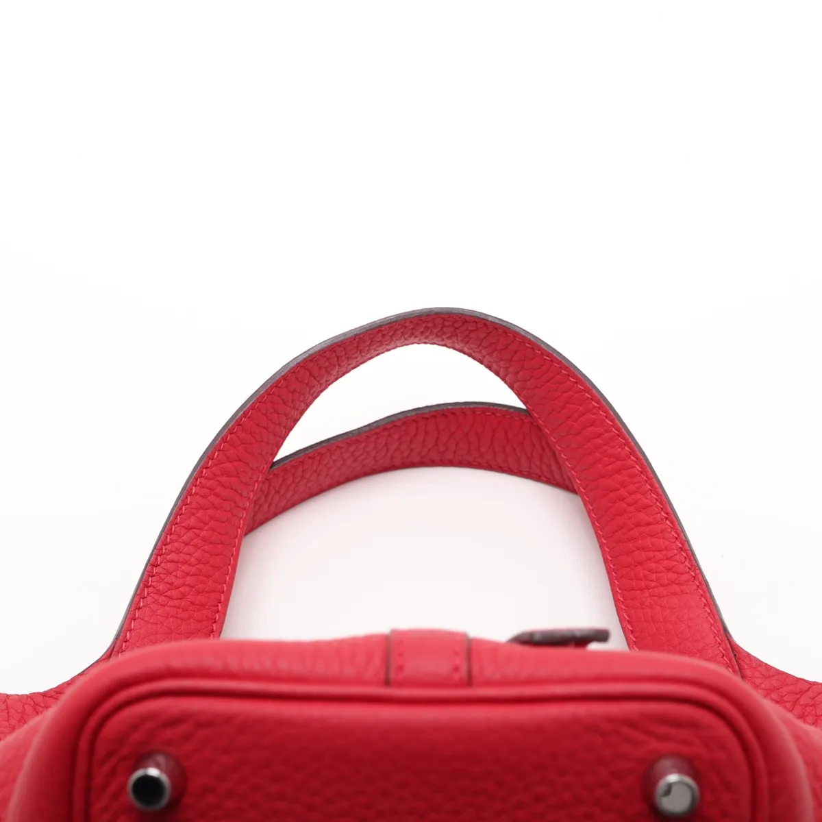 Picotin Lock 18 PM, Taurillon Clemence leather, red, silver hardware, B: 2023 — view 6