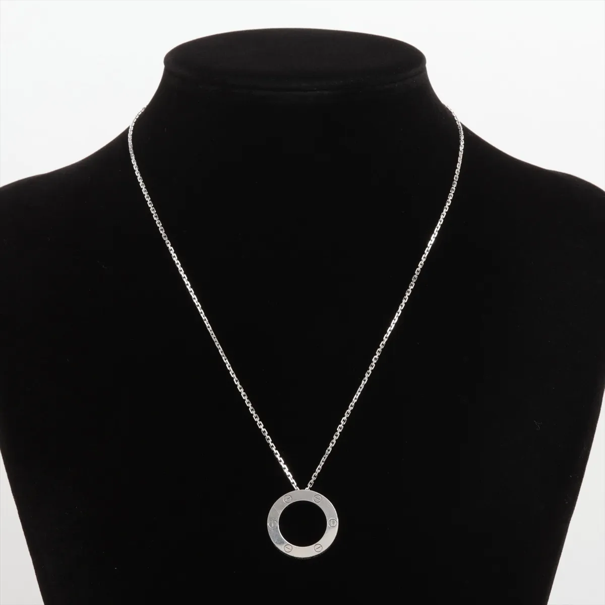 Love Circle Necklace 750 (WG) 14.8g TSR392 — view 5