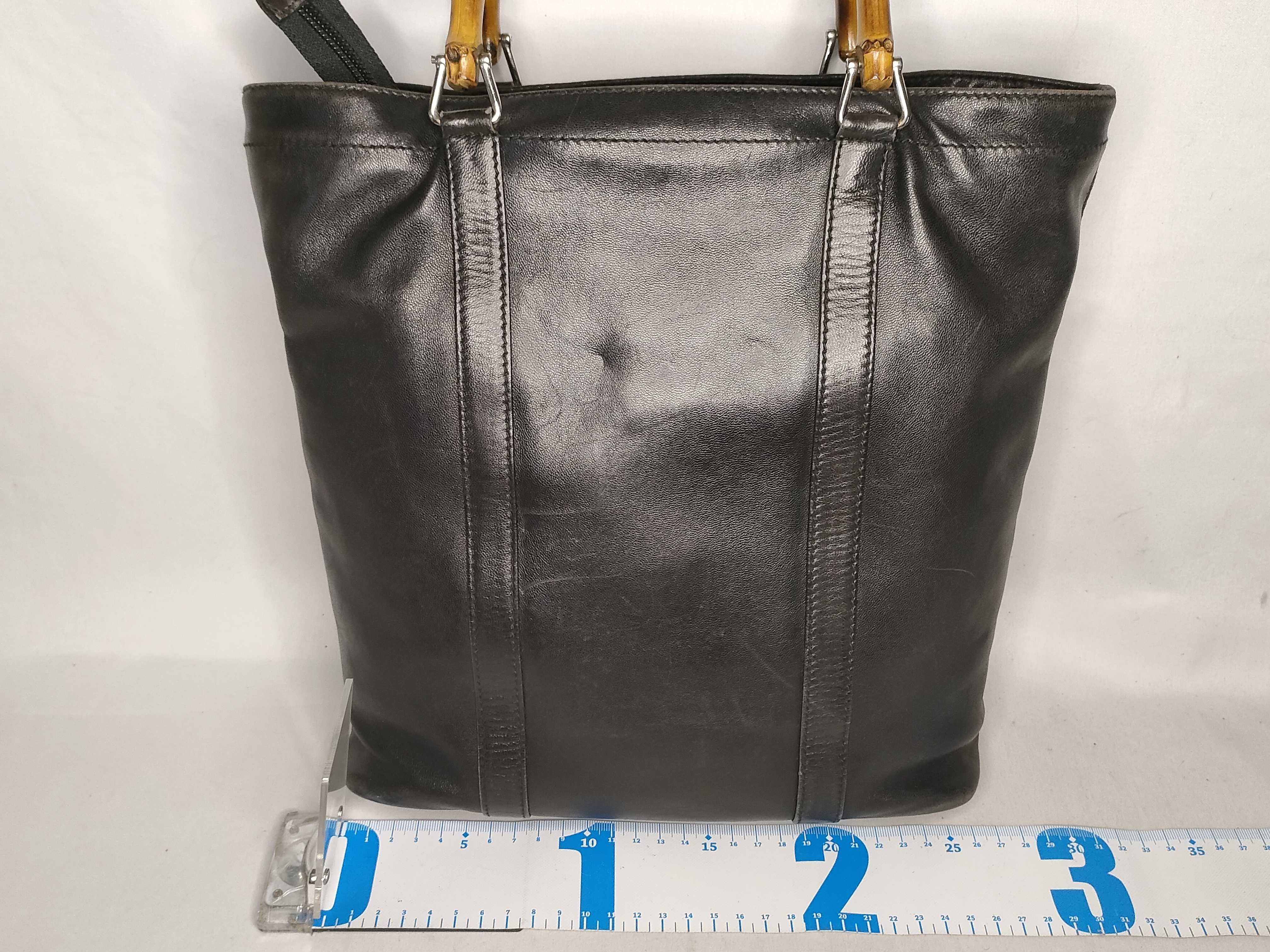 Bamboo Handbag, Leather, Black, 000 1998 0508 — view 2