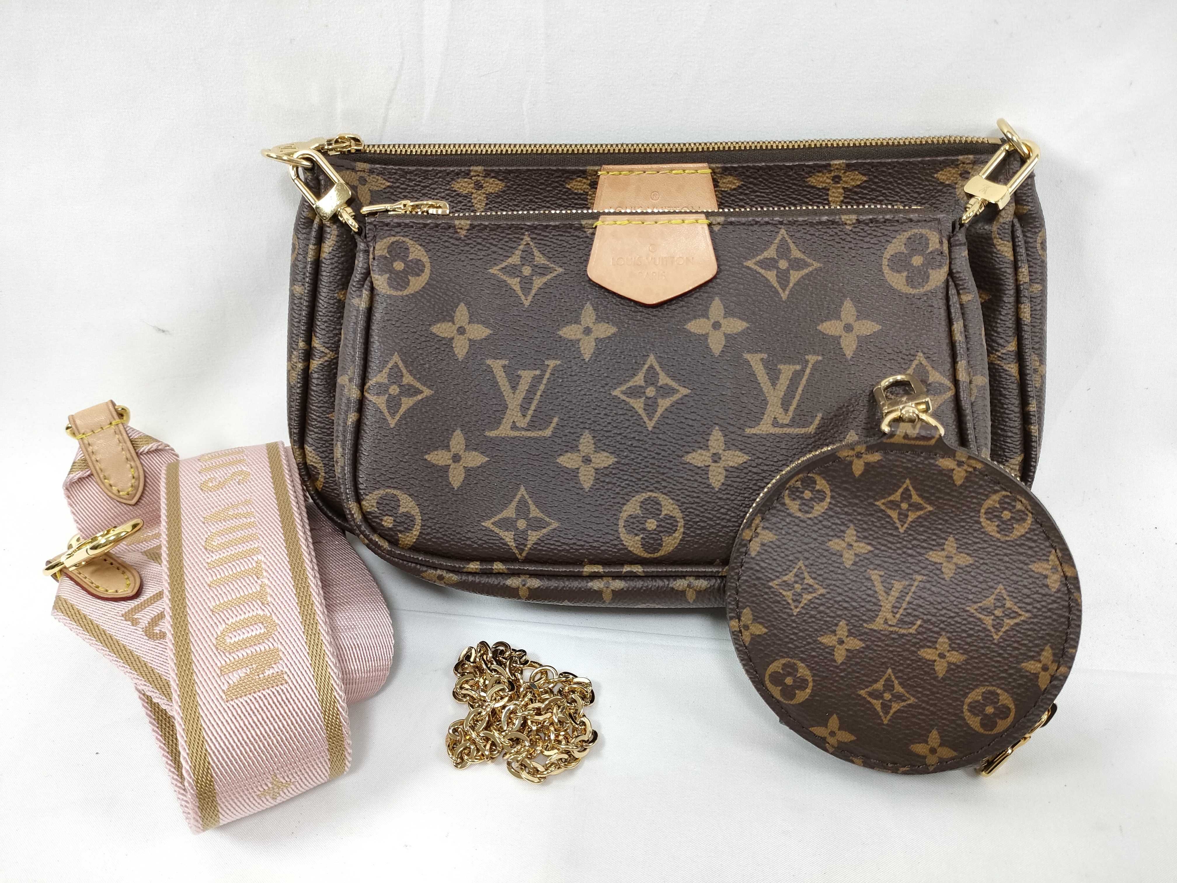 Monogram Vuitton Multi Pochette Accessoires RFID Shoulder Bag