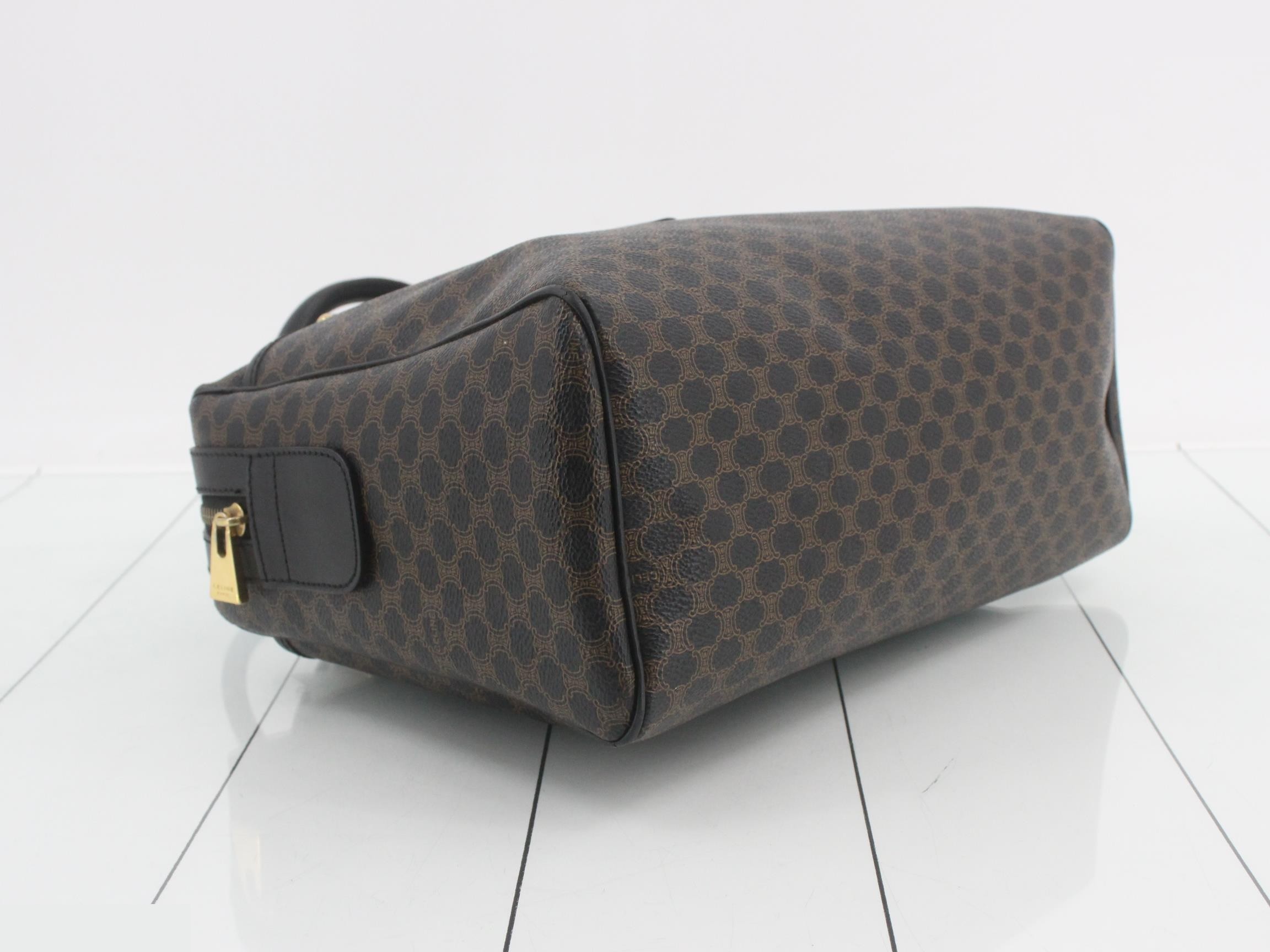 Macadam Triomphe Handbag Boston Bag Black — view 5