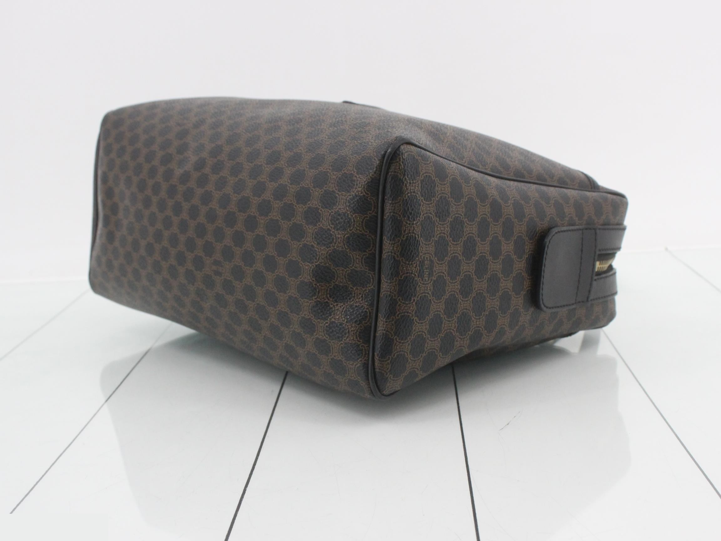 Macadam Triomphe Handbag Boston Bag Black — view 6