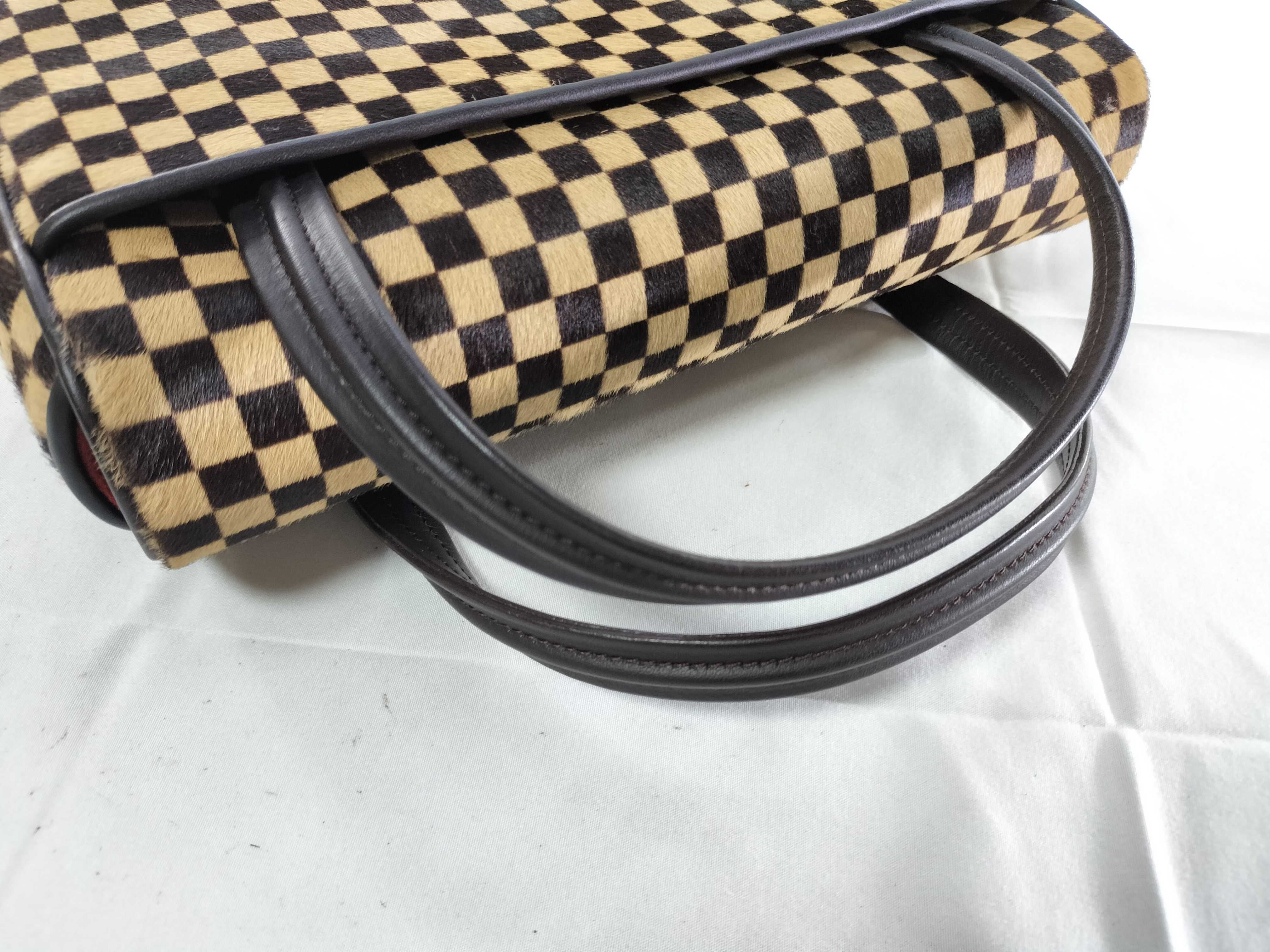 Damier Sauvage Calf Hair Lion Handbag — view 3