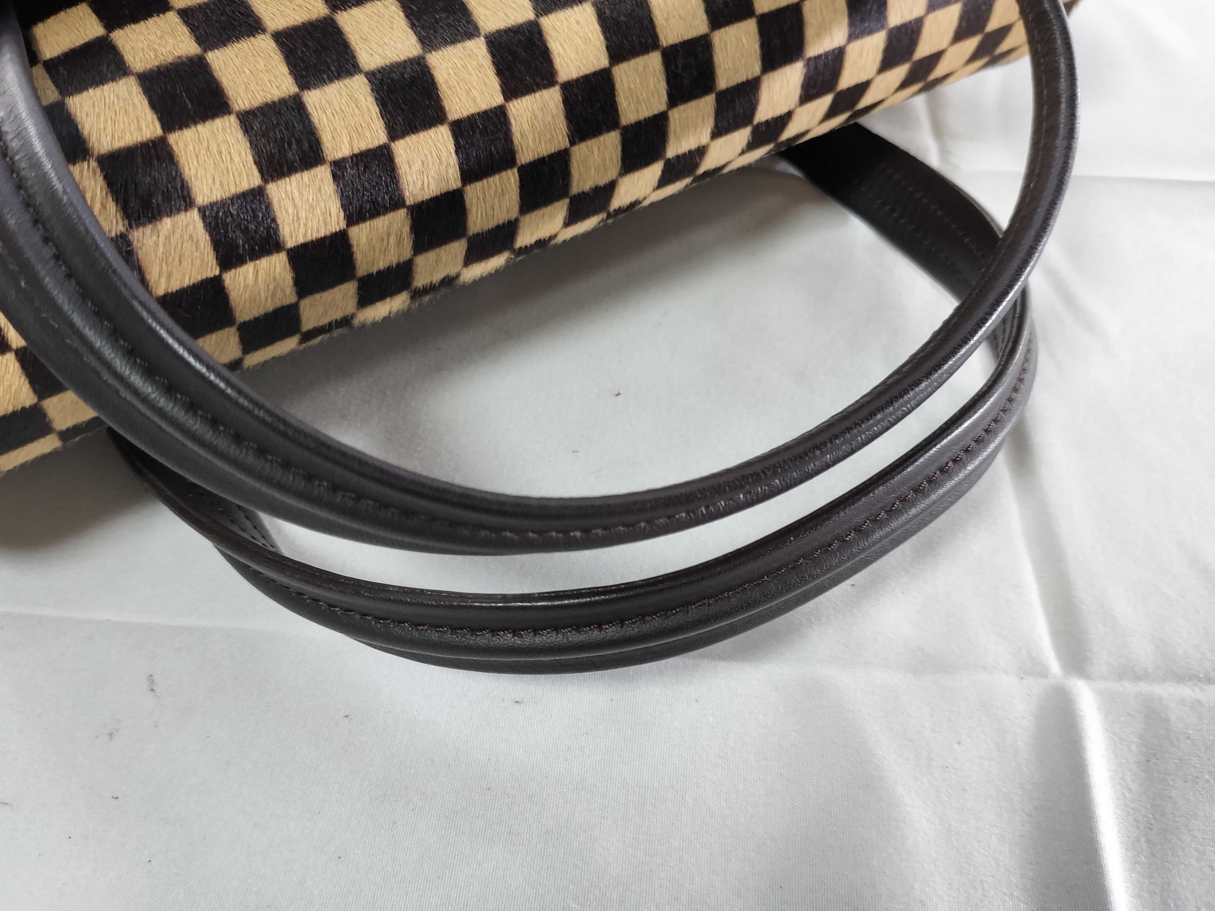 Damier Sauvage Calf Hair Lion Handbag — view 4