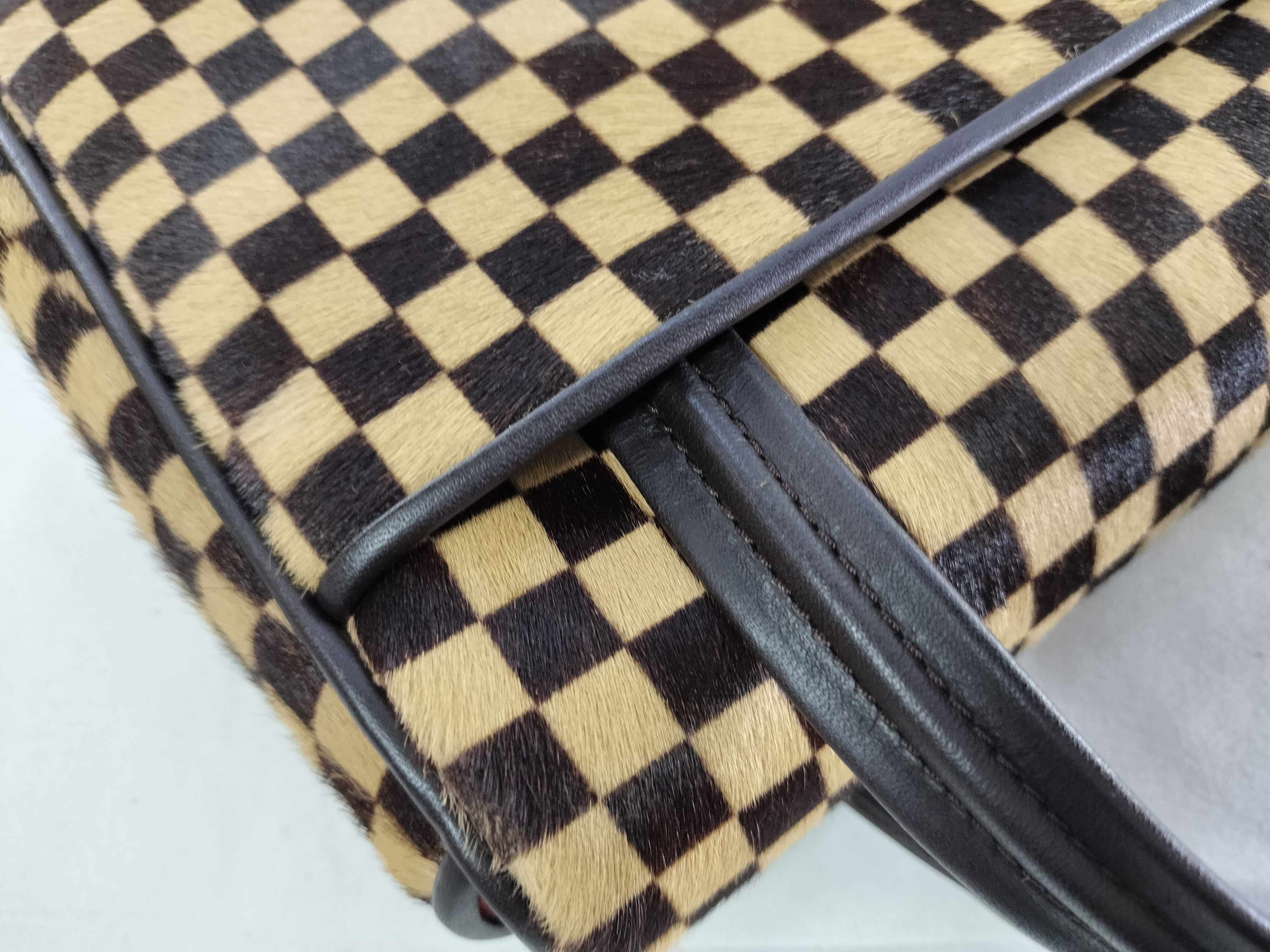 Damier Sauvage Calf Hair Lion Handbag — view 5