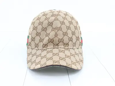 200035 GG Canvas Cap Hat Sherry Canvas Beige