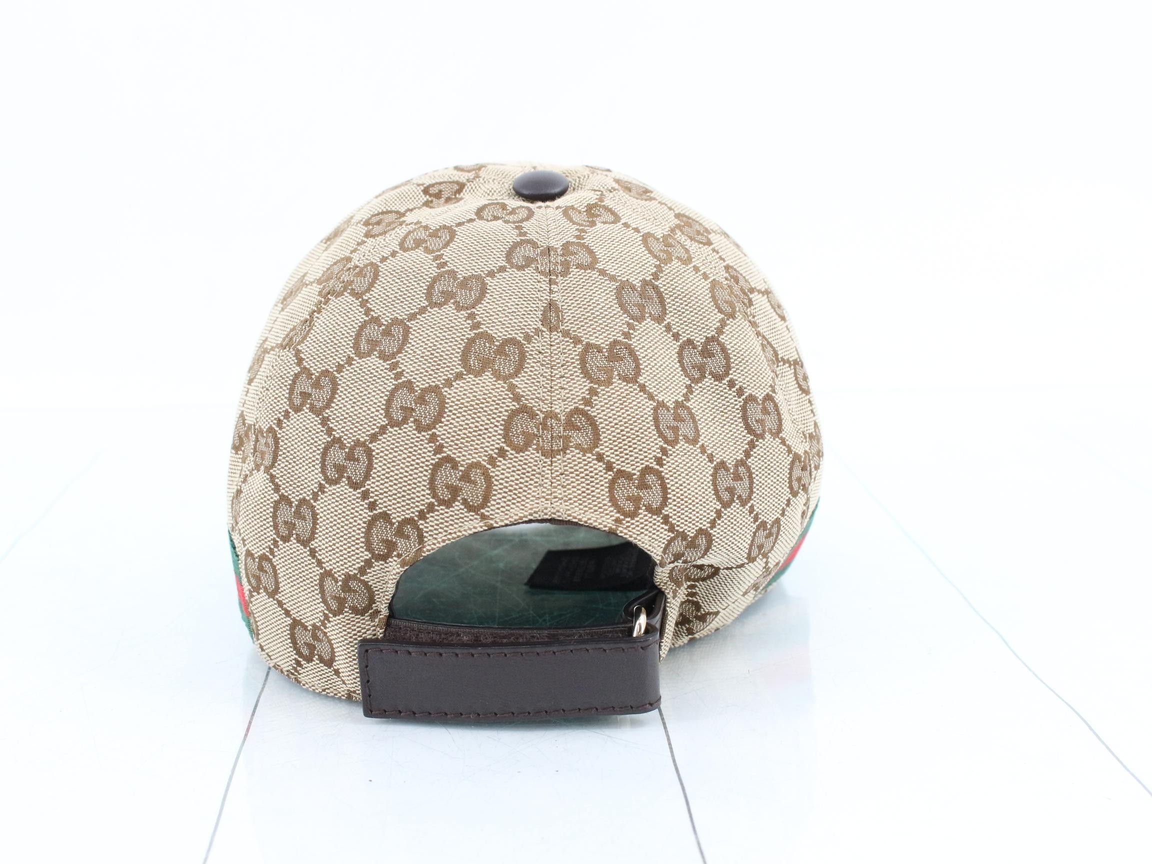 200035 GG Canvas Cap Hat Sherry Canvas Beige — view 2