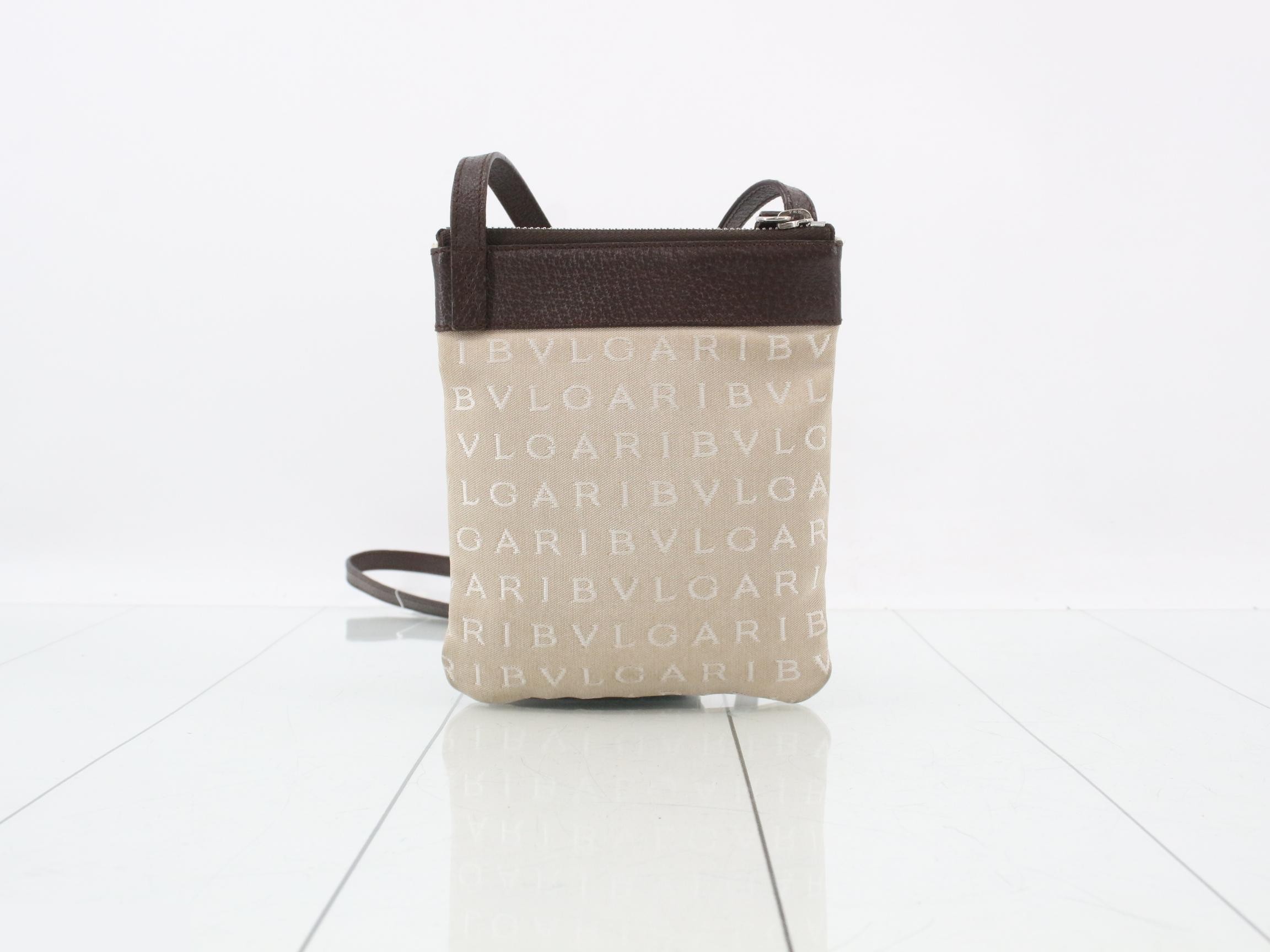 Canvas Logo Mania Leather Mini Shoulder Pouch — view 2