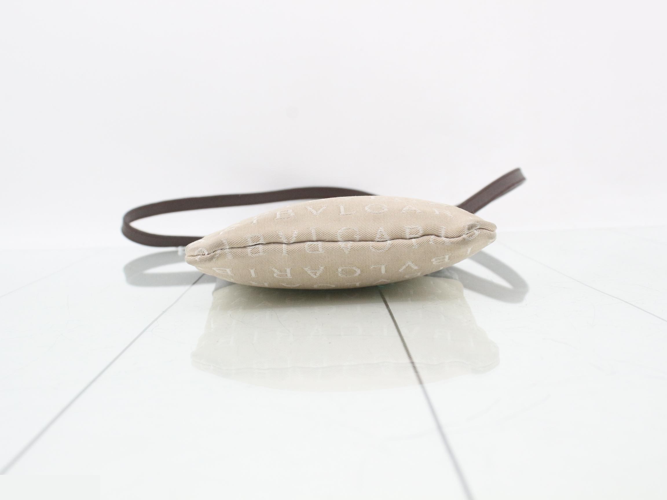 Canvas Logo Mania Leather Mini Shoulder Pouch — view 3