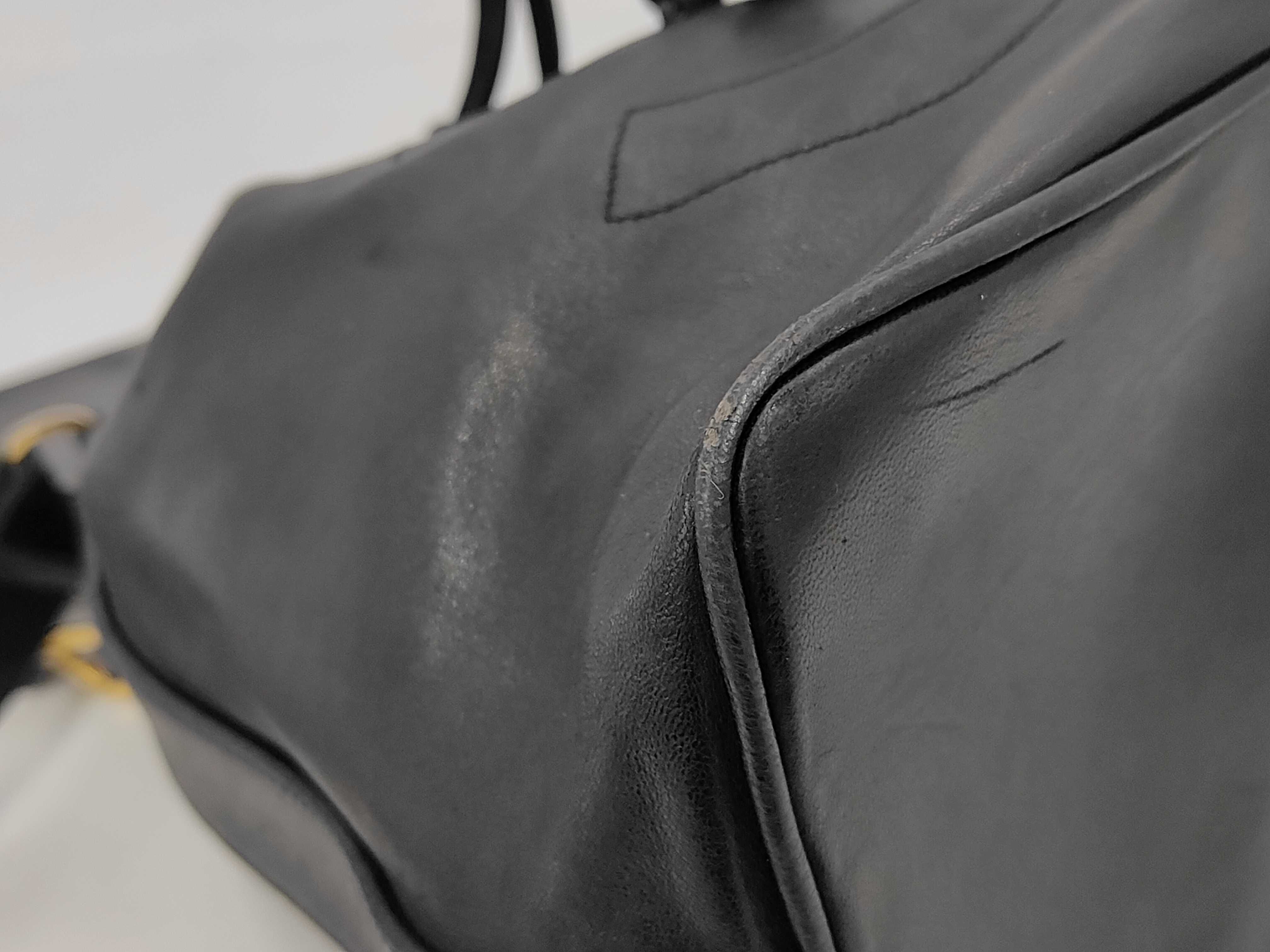 drawstring shoulder bag, black. — view 6