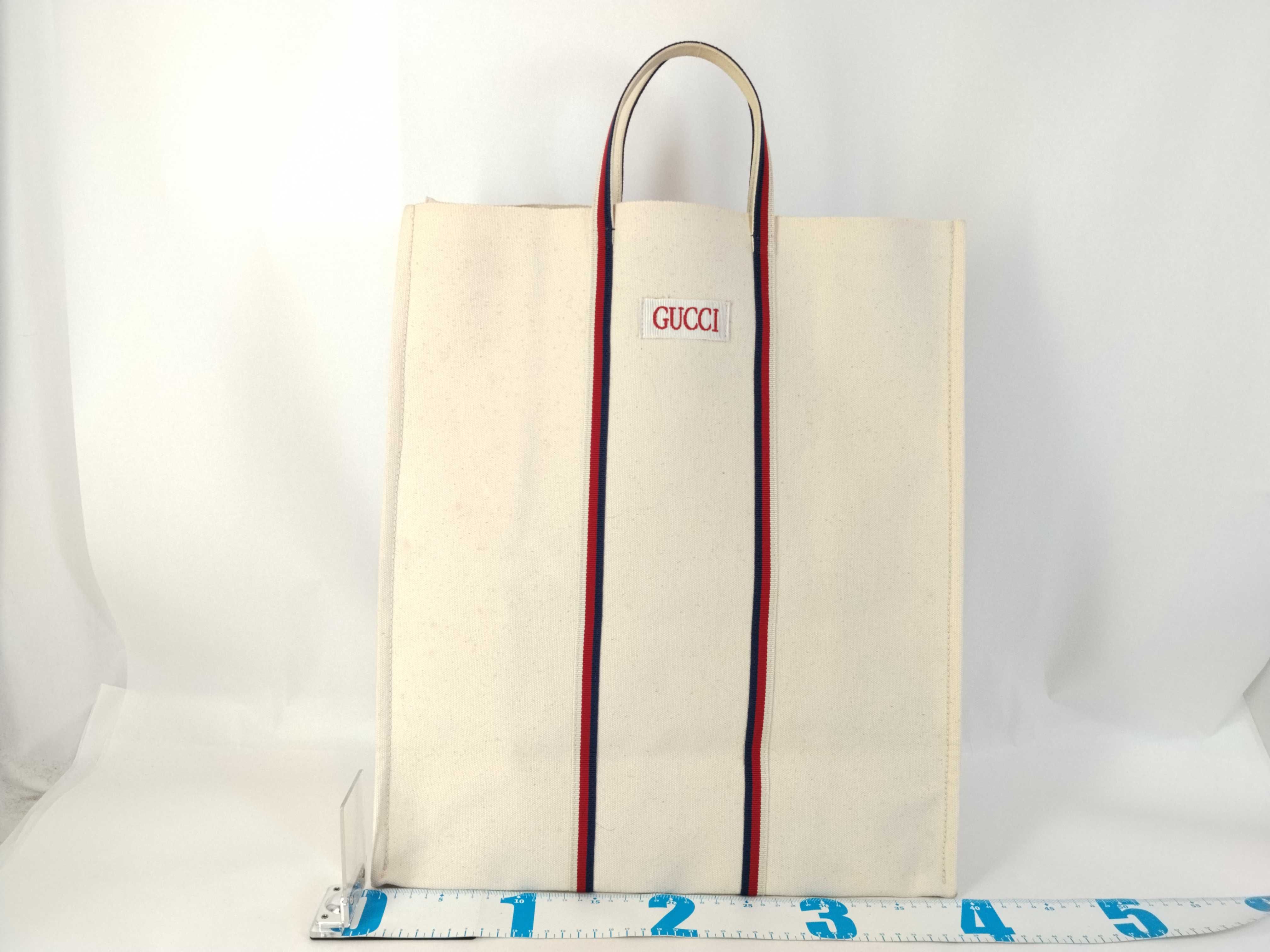 logo tote bag, canvas, beige, 484690 tote bag — view 2