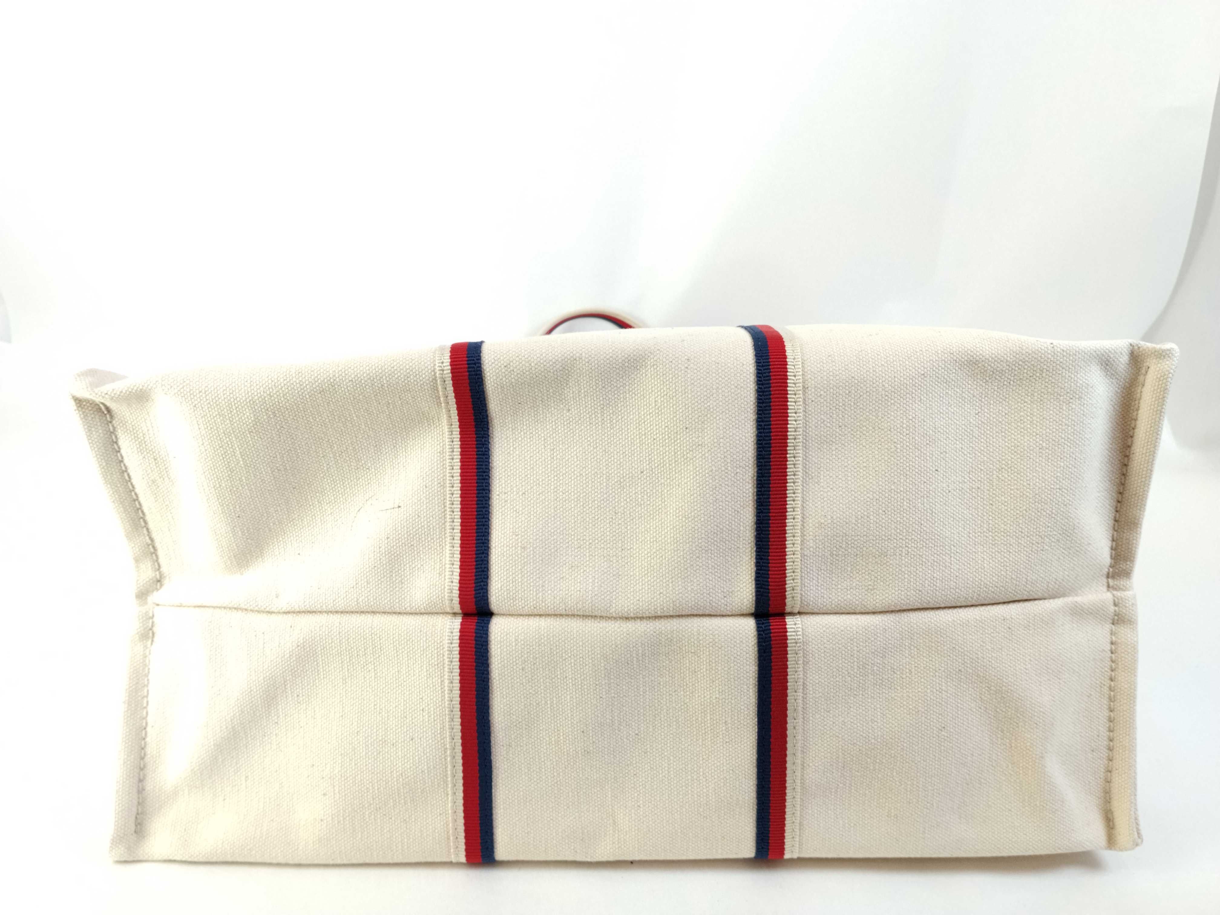 logo tote bag, canvas, beige, 484690 tote bag — view 7