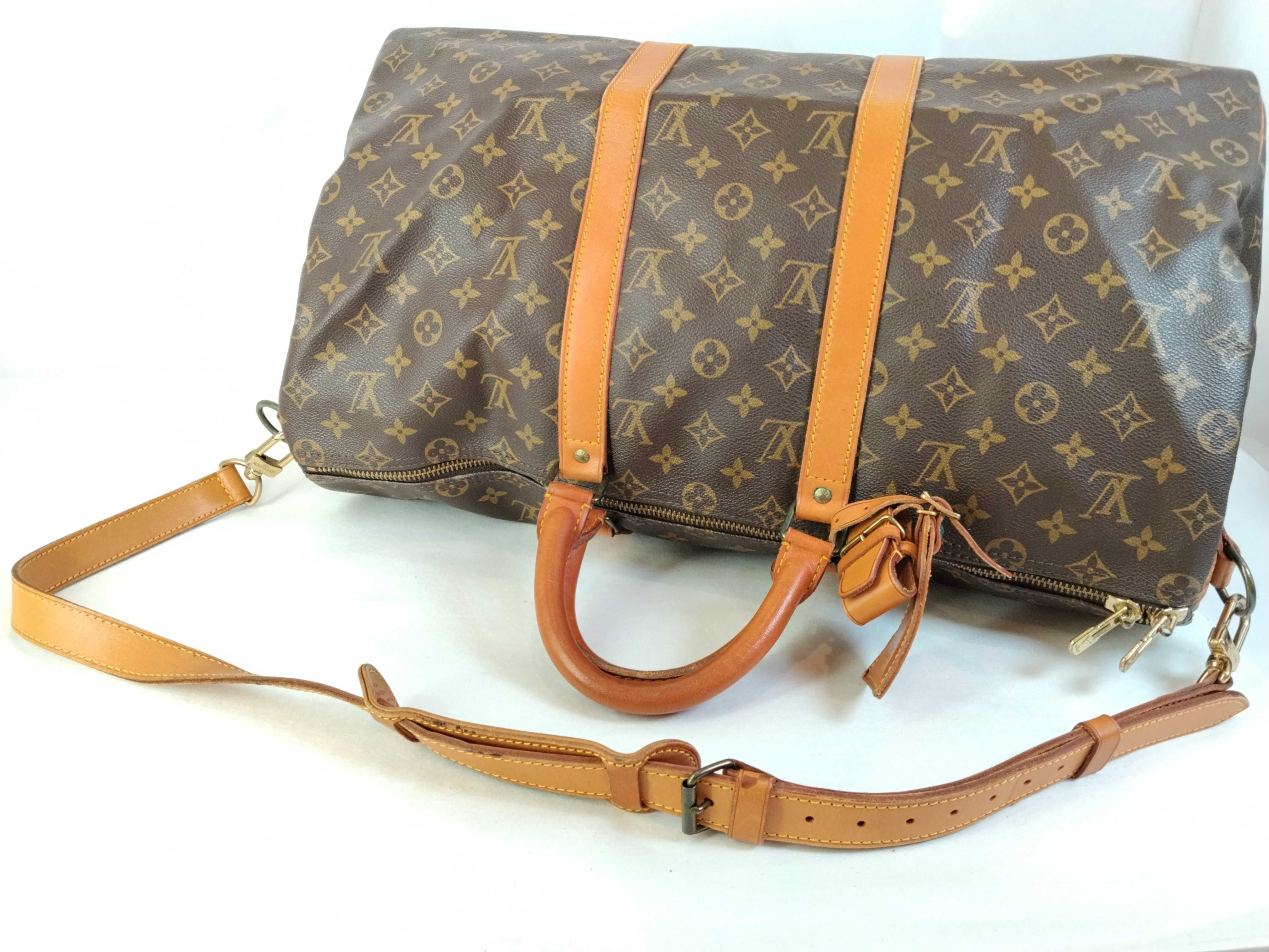 Monogram Vuitton Keepall Bandoulière Boston Bag with ST — view 3