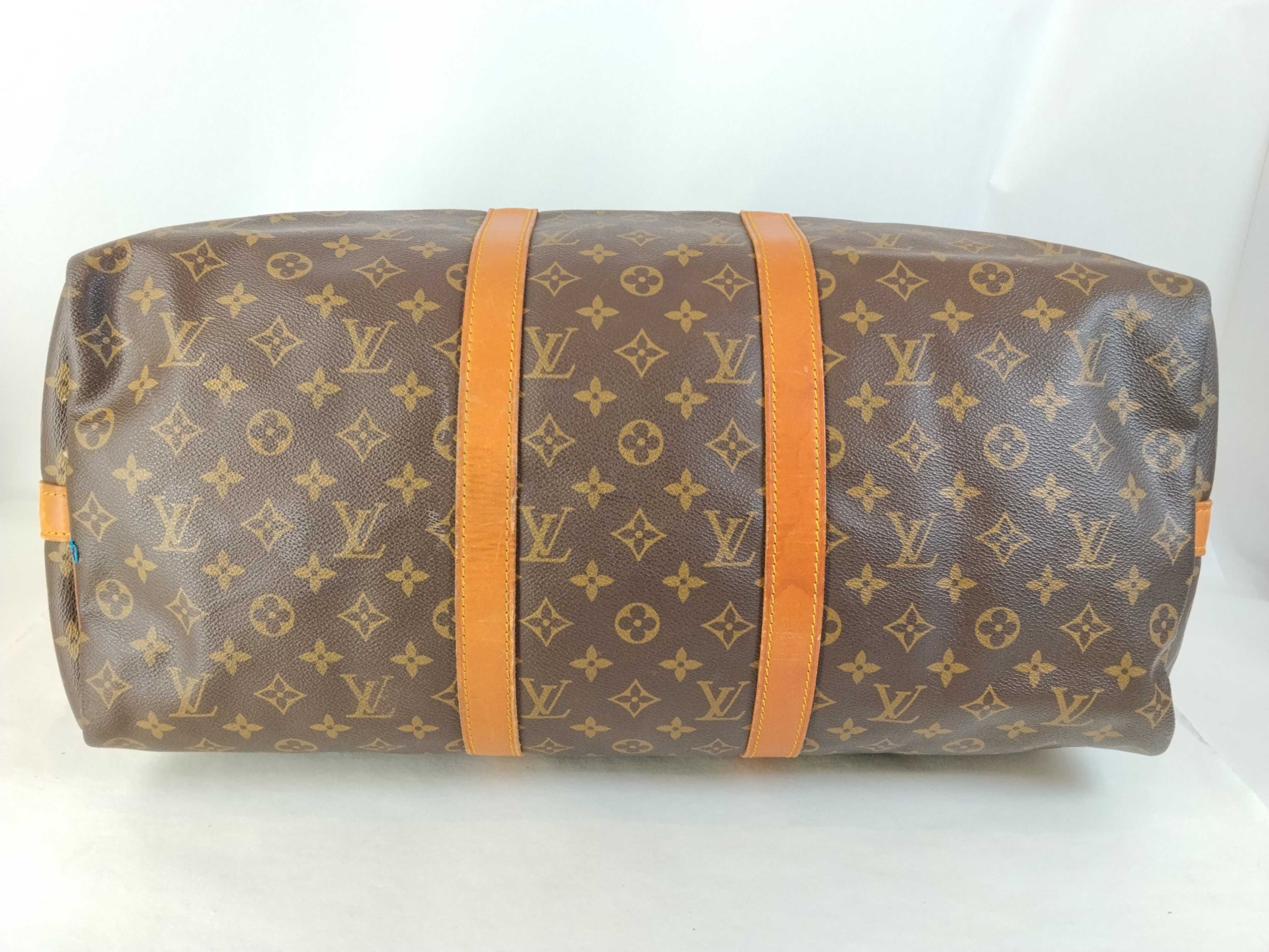 Monogram Vuitton Keepall Bandoulière Boston Bag with ST — view 9