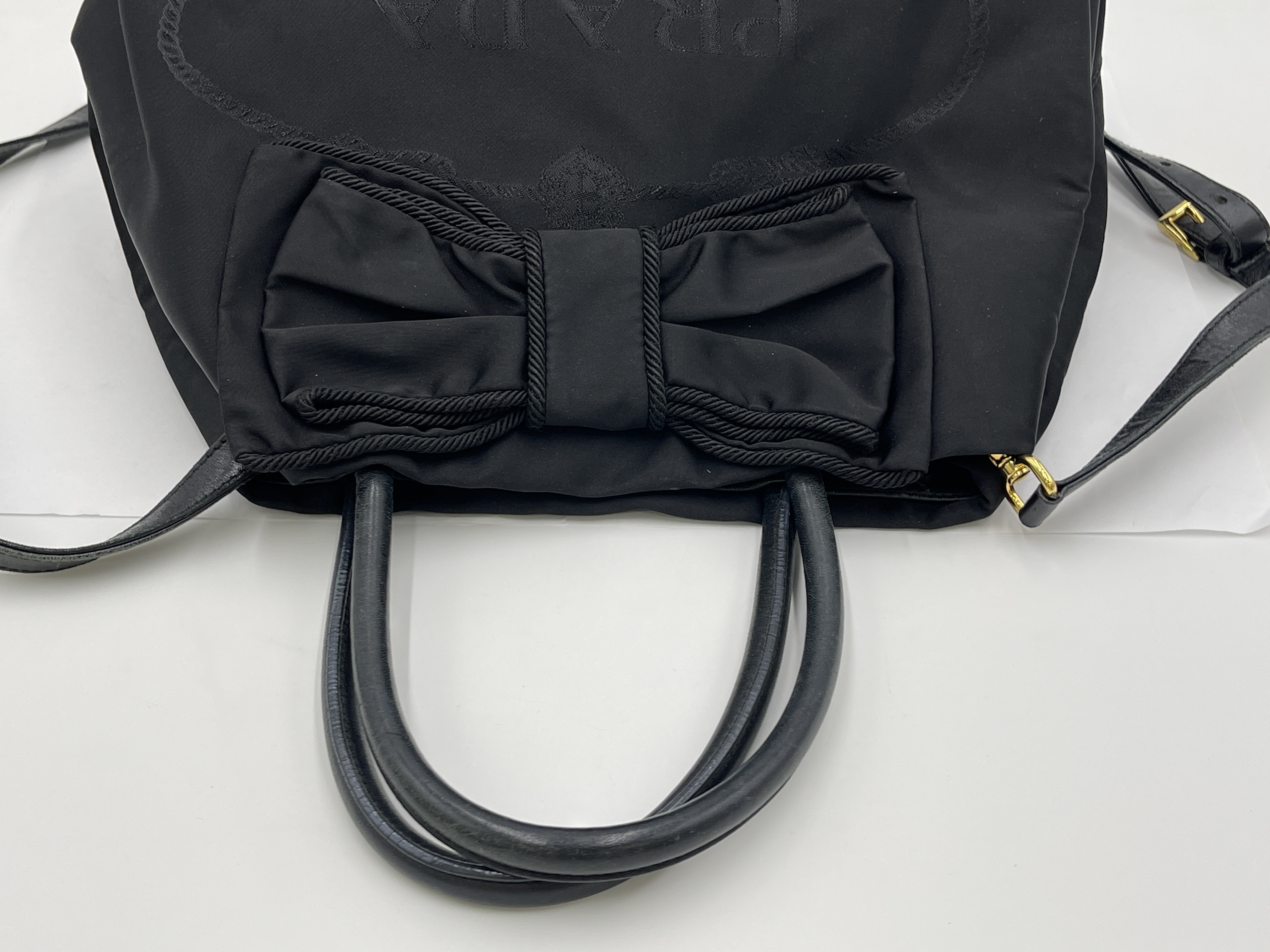 Nylon Ribbon 2-Way Handbag — view 4