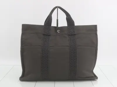 Aile Line Tote MM, Gray Canvas