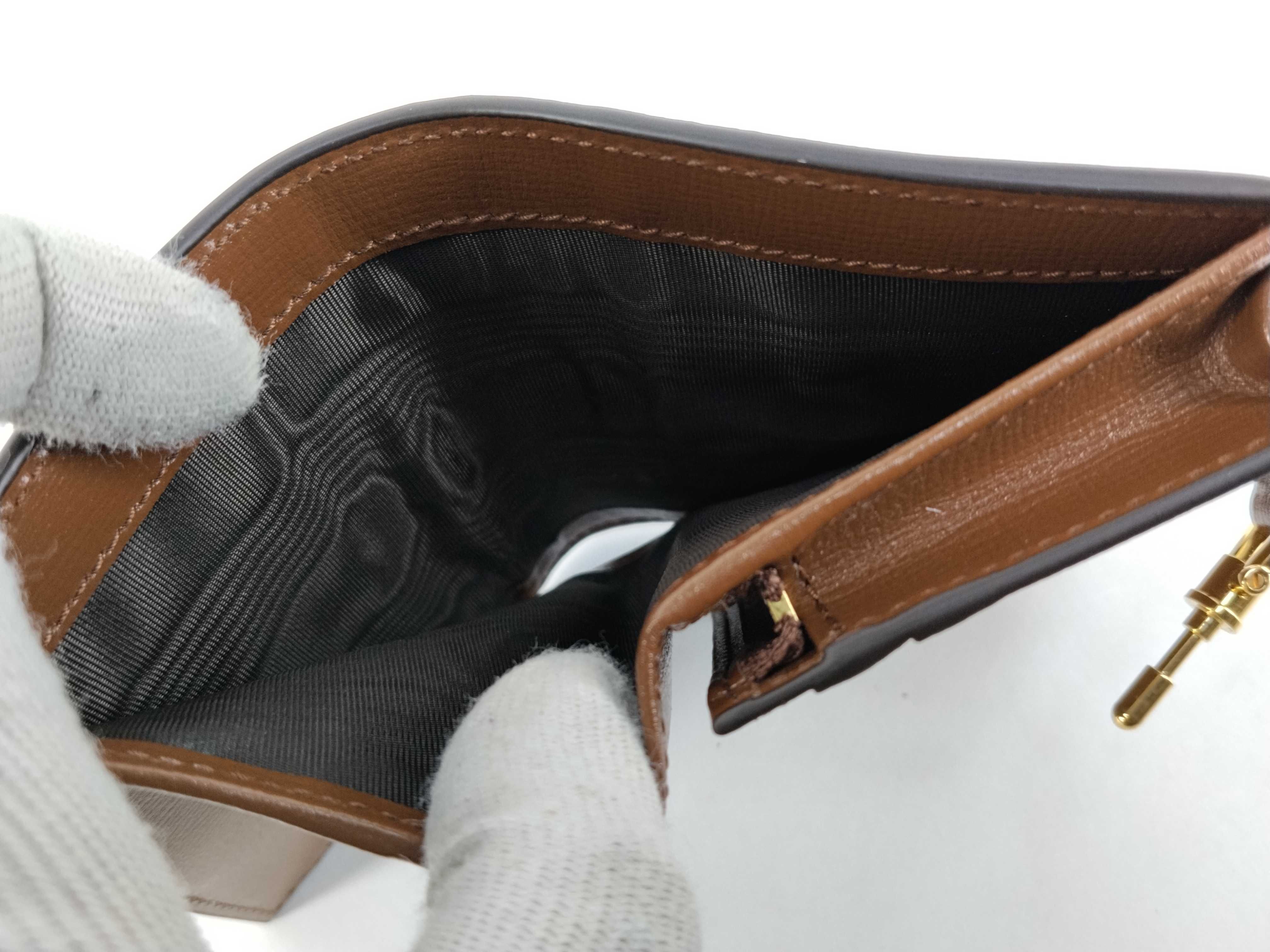 Jackie Bifold Wallet, Beige/Brown — view 11