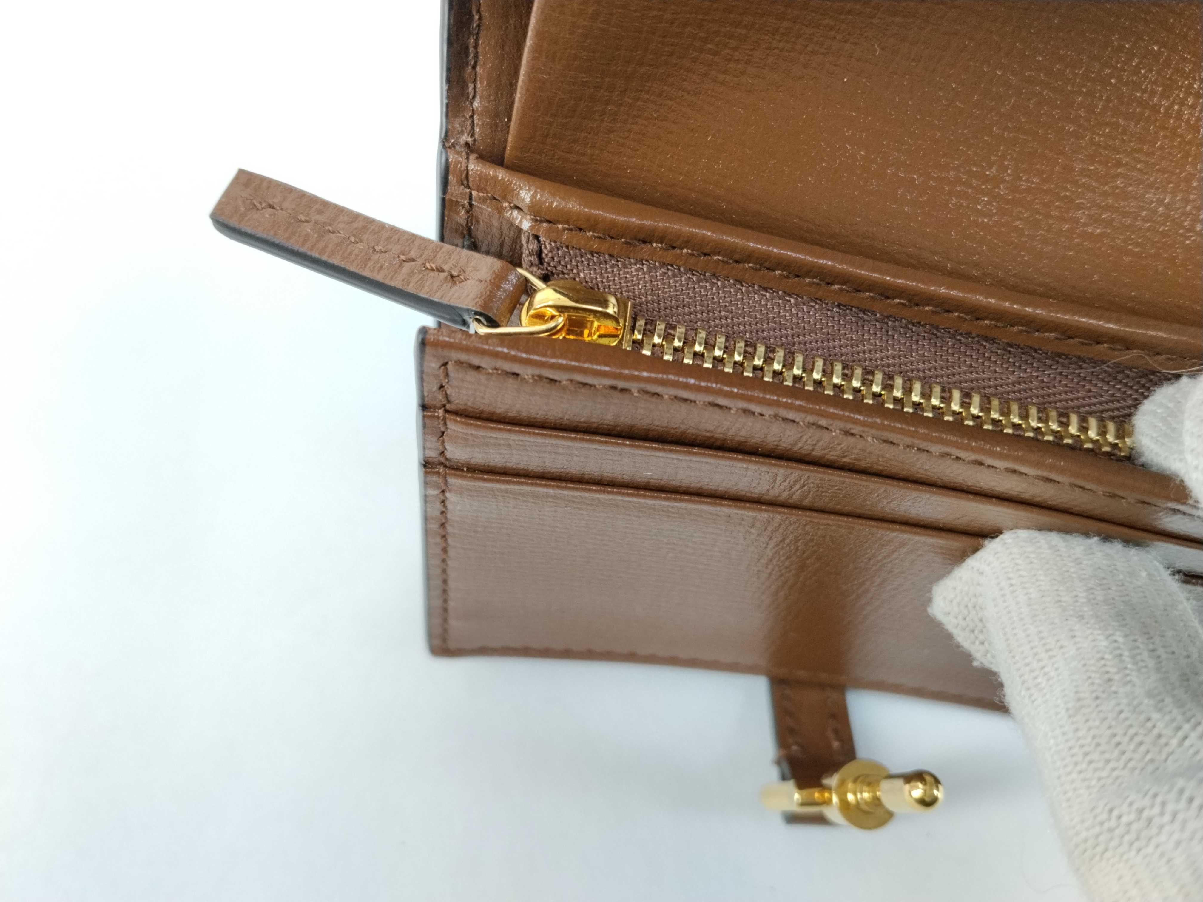 Jackie Bifold Wallet, Beige/Brown — view 12