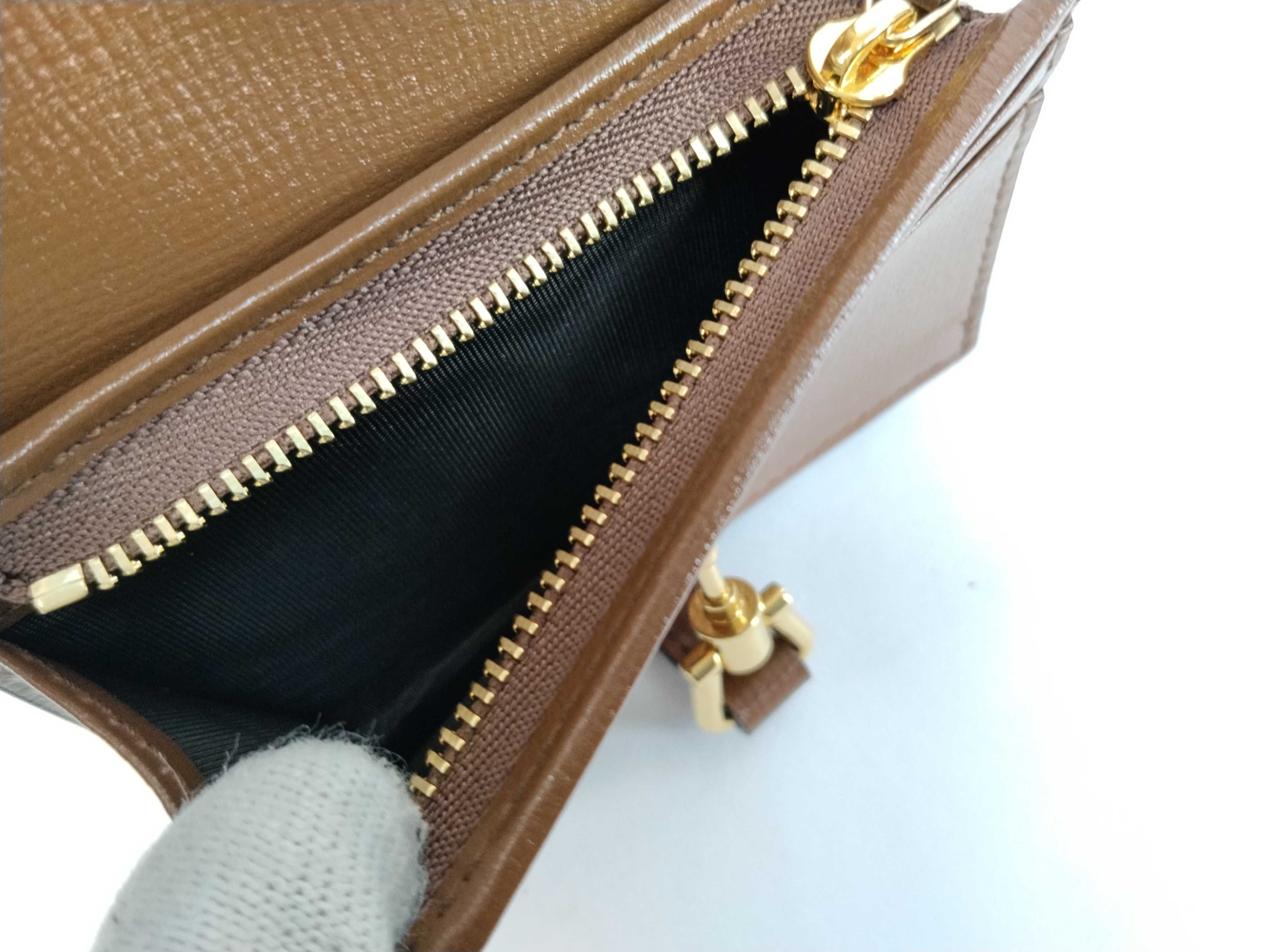 Jackie Bifold Wallet, Beige/Brown — view 13