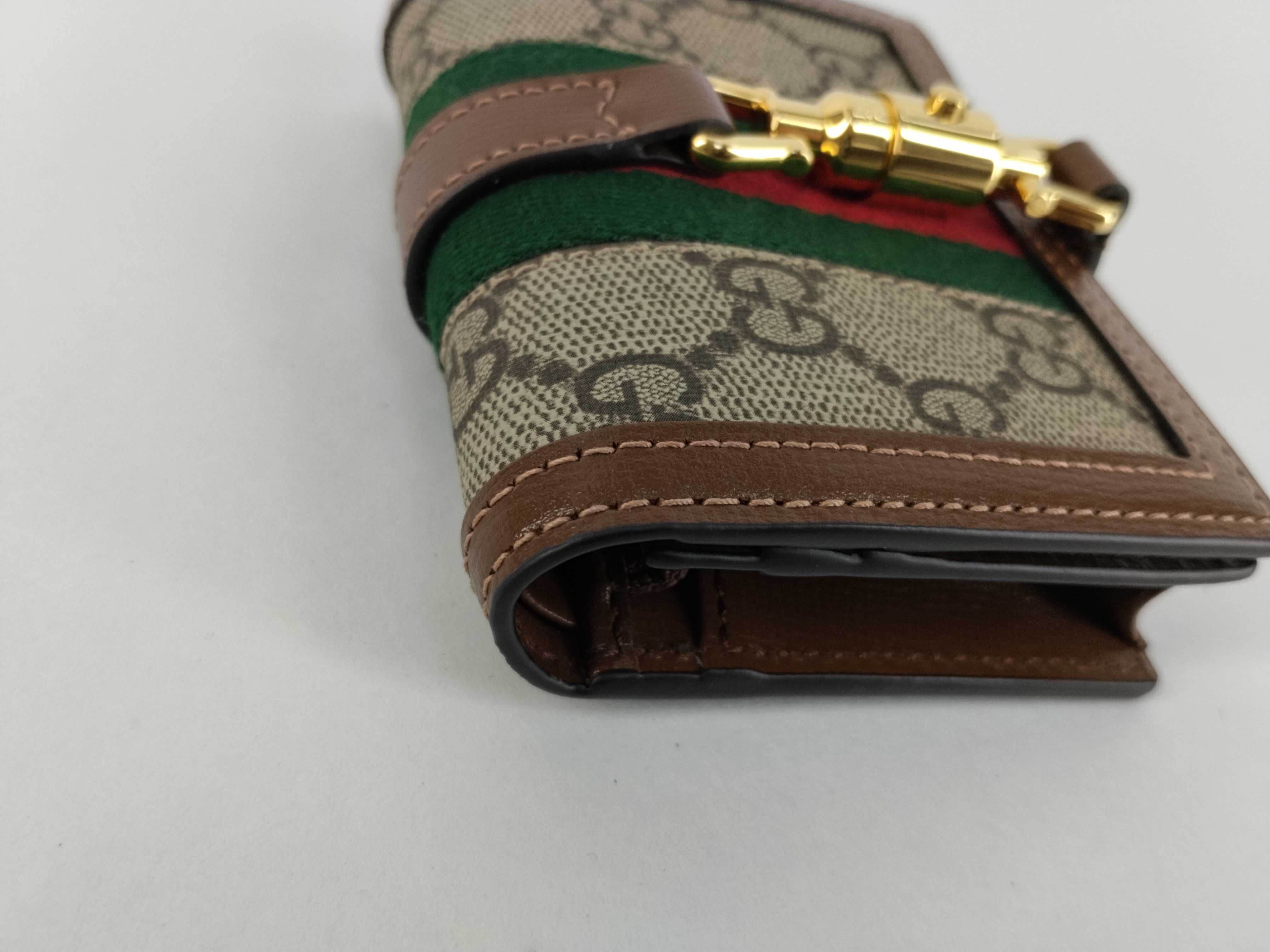 Jackie Bifold Wallet, Beige/Brown — view 3