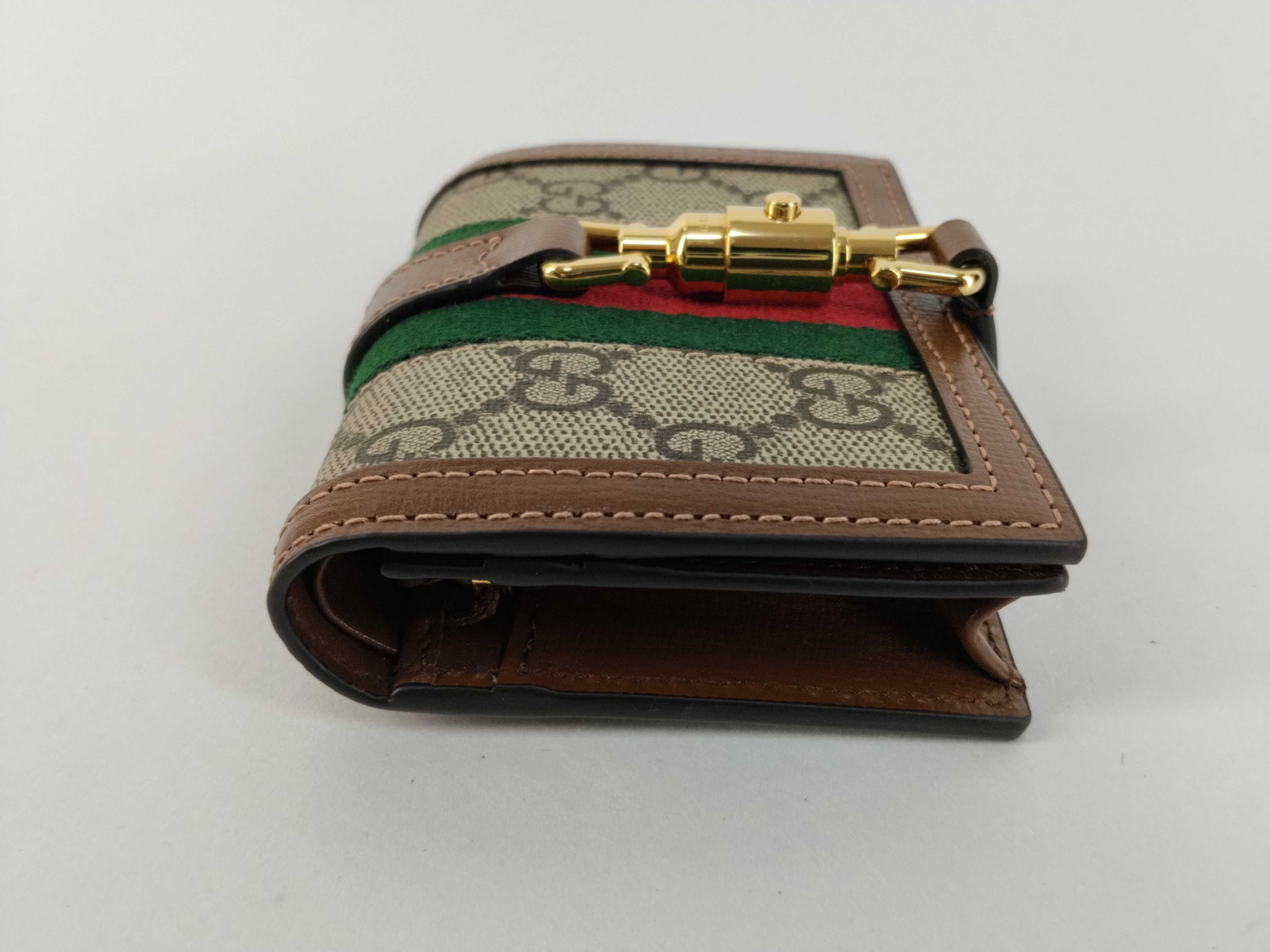 Jackie Bifold Wallet, Beige/Brown — view 4