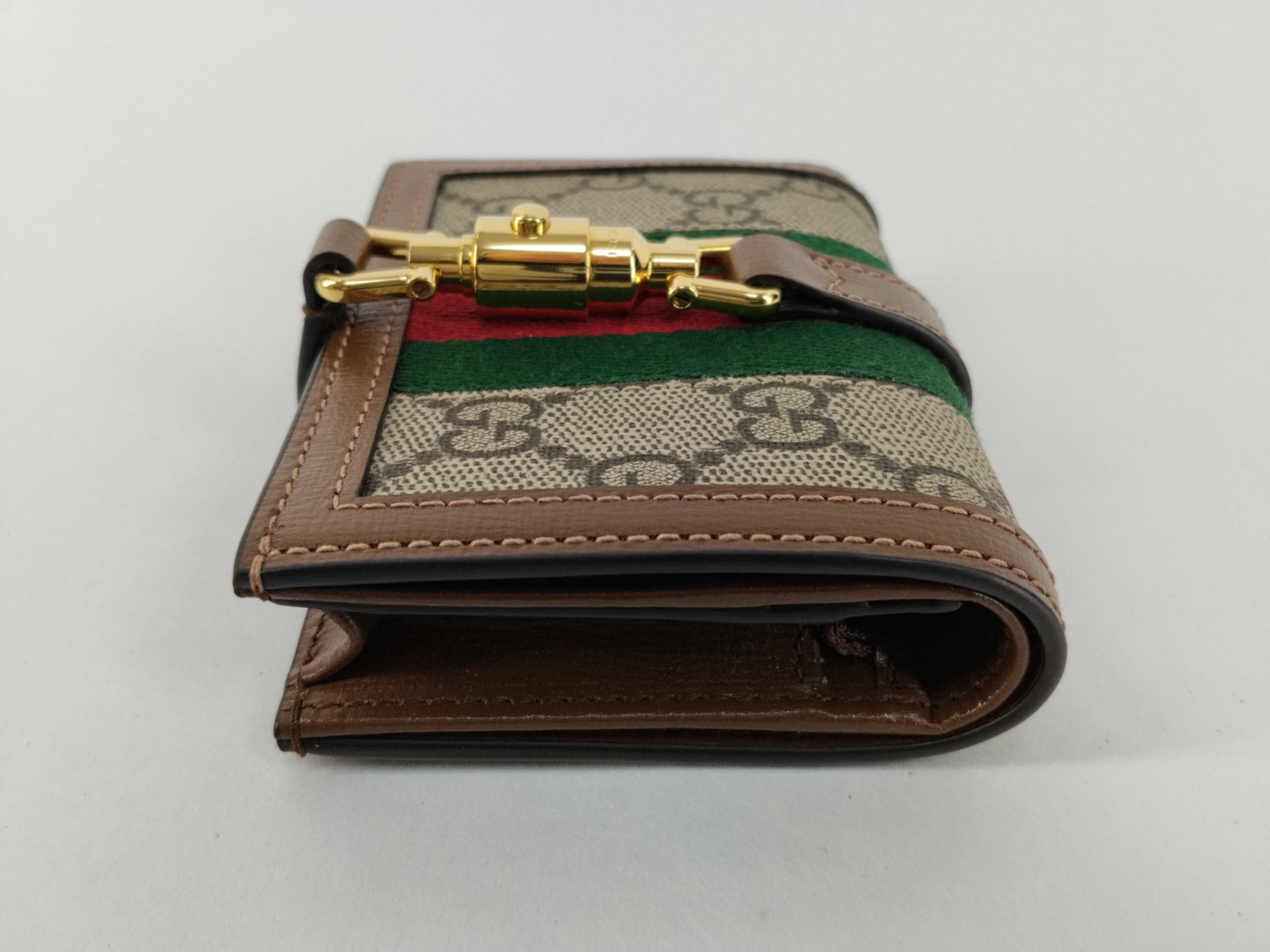 Jackie Bifold Wallet, Beige/Brown — view 6