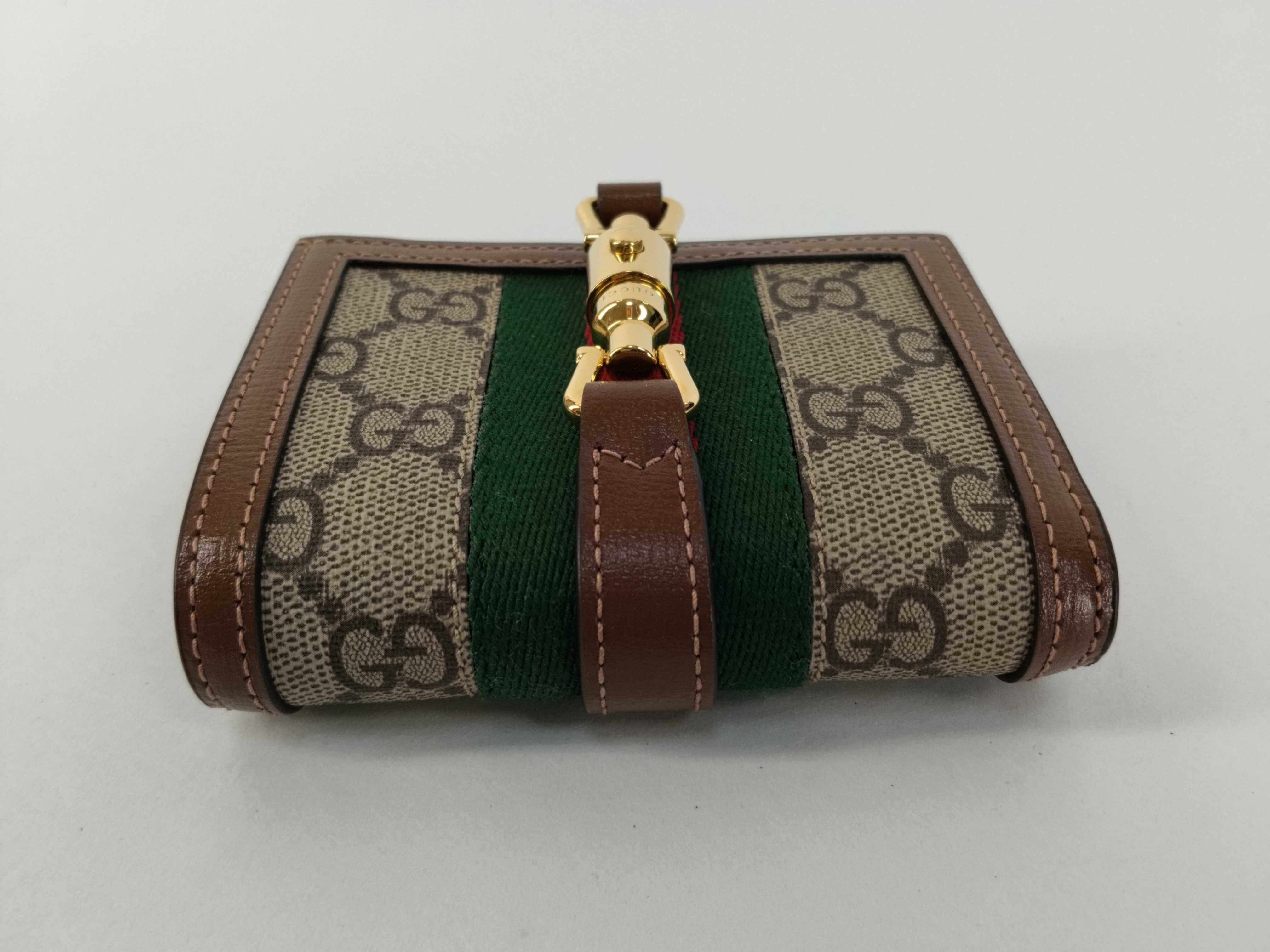 Jackie Bifold Wallet, Beige/Brown — view 7