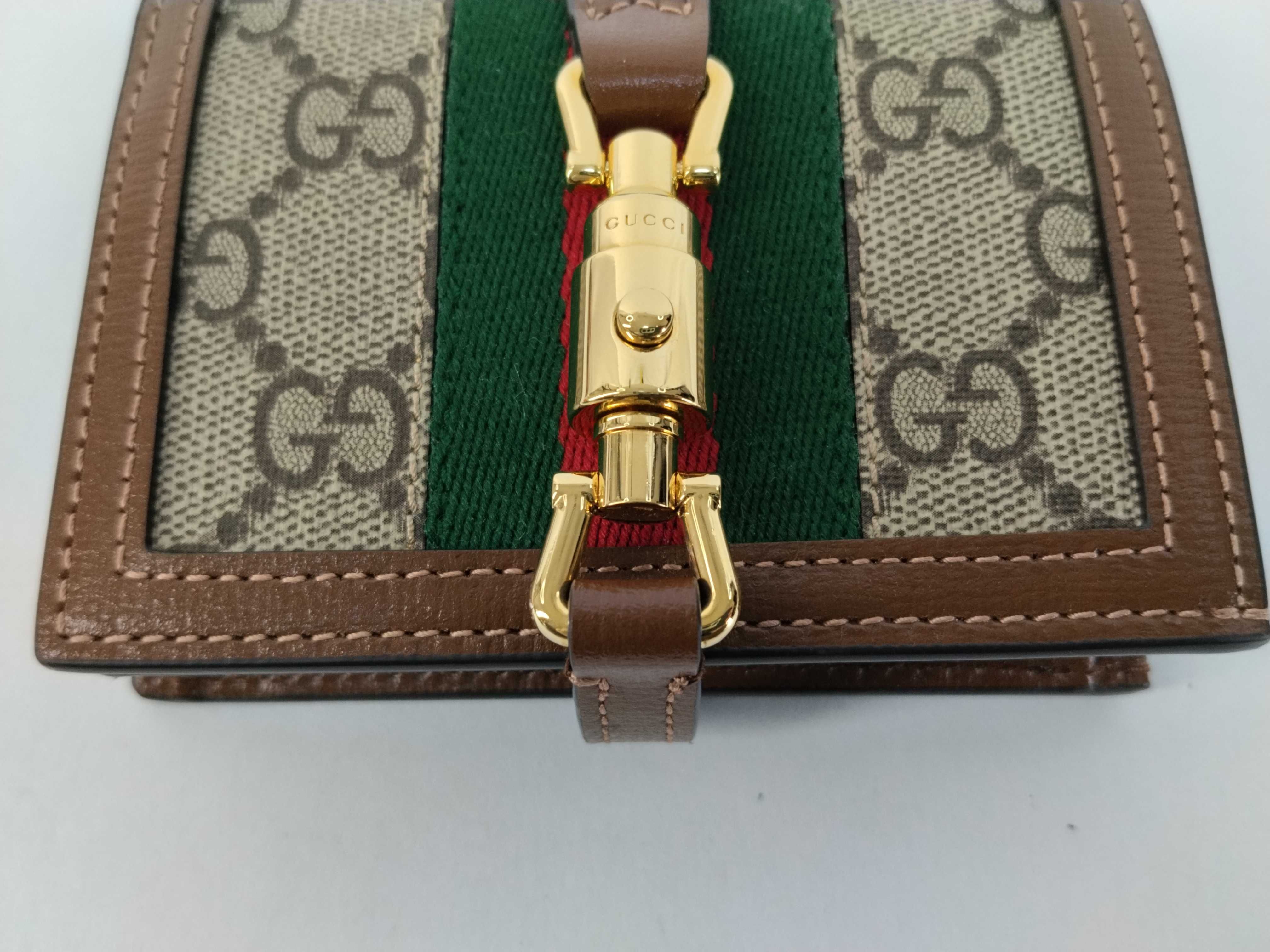 Jackie Bifold Wallet, Beige/Brown — view 8