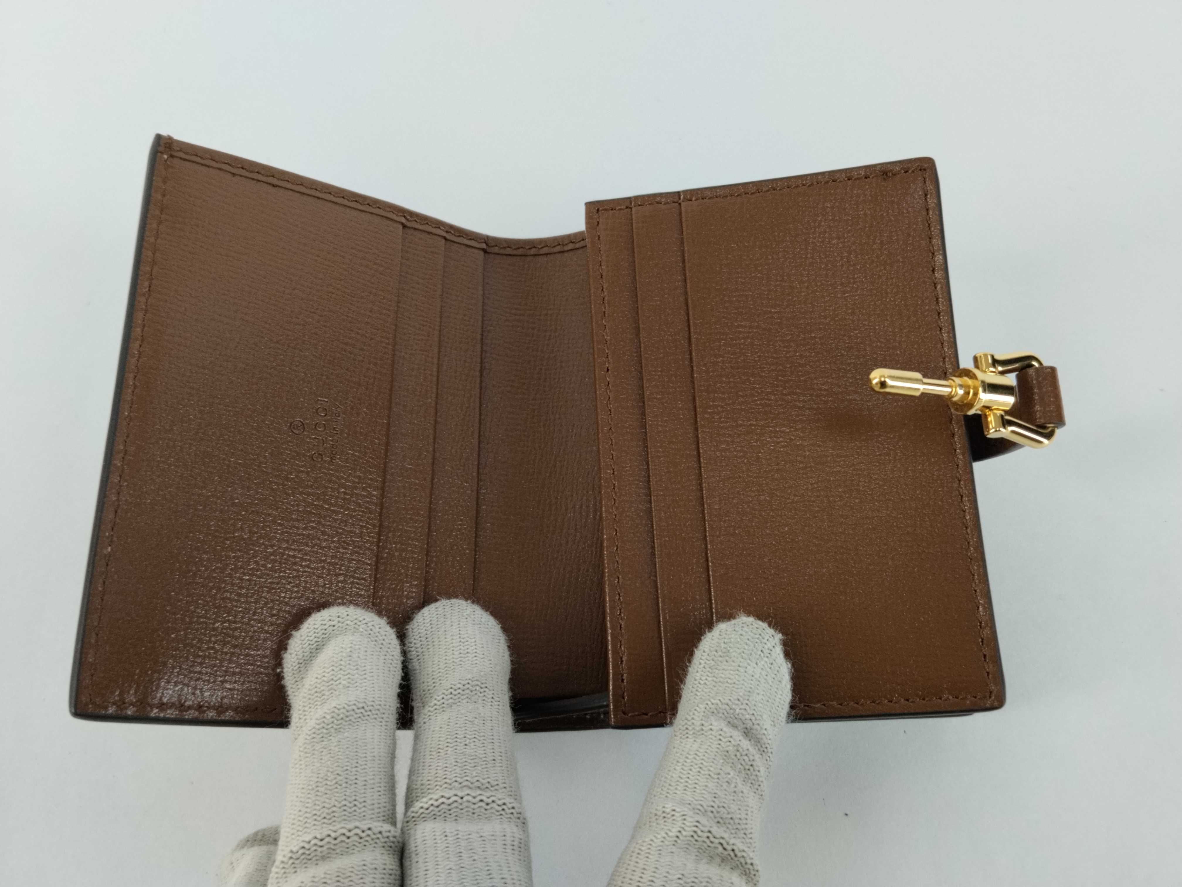 Jackie Bifold Wallet, Beige/Brown — view 9