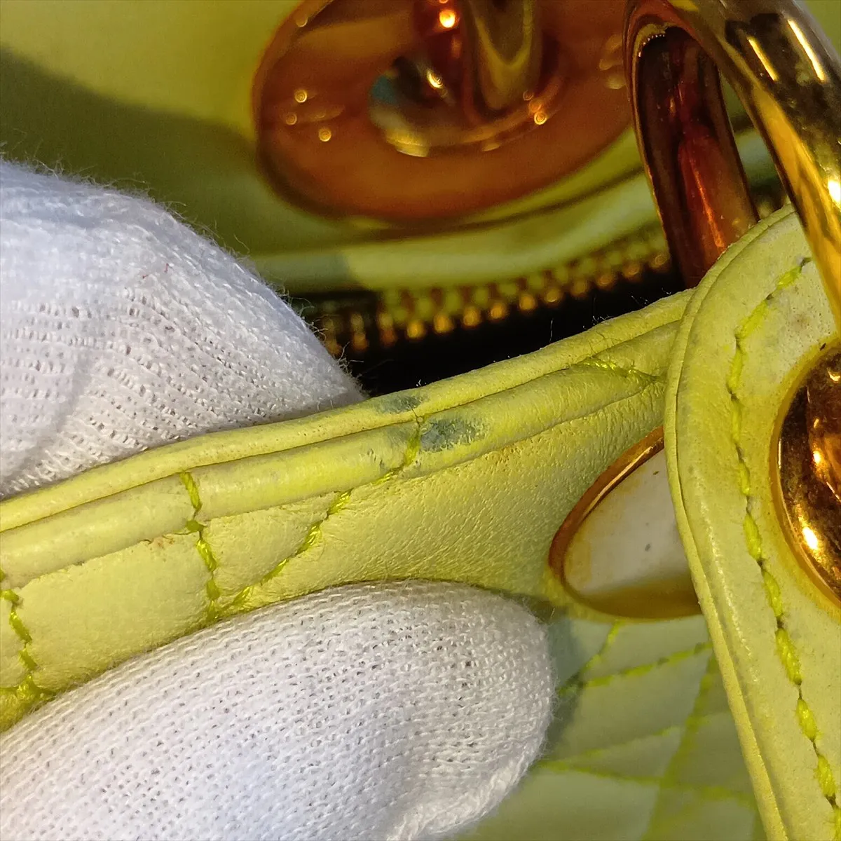 Lady Dior Cannage Leather 2-Way Handbag, Green — view 11