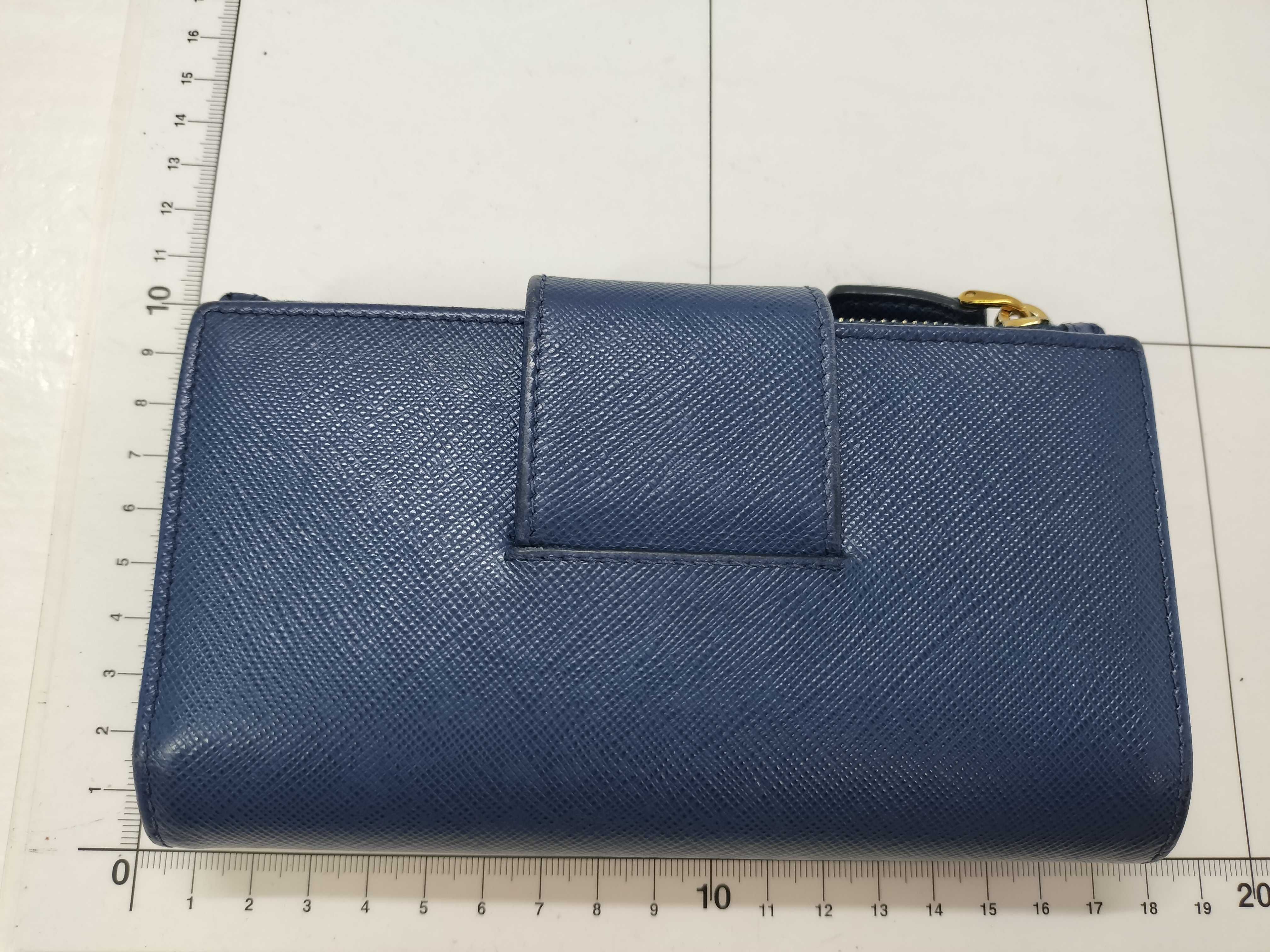 Saffiano Long Wallet 1ML005 Blue Wallet — view 2