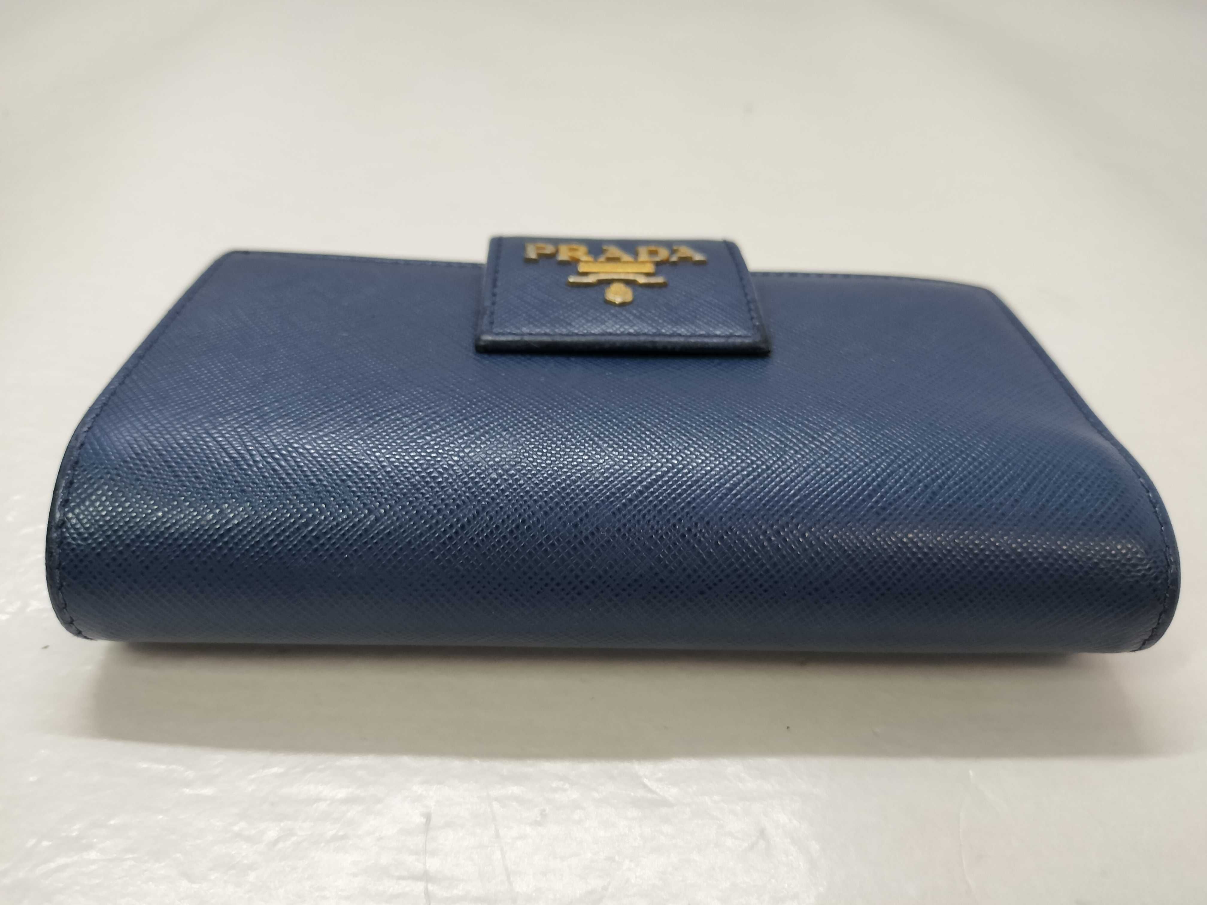 Saffiano Long Wallet 1ML005 Blue Wallet — view 4