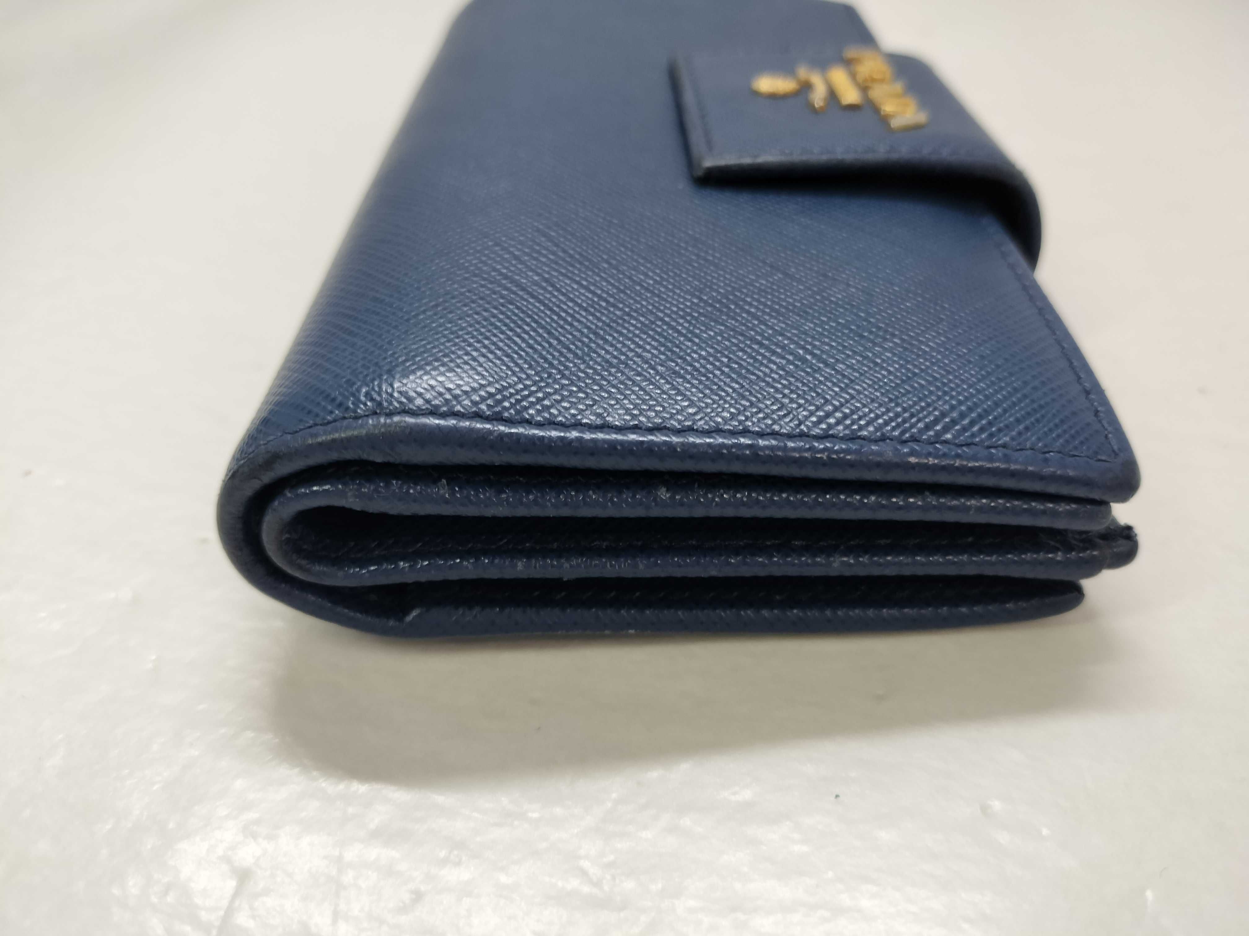 Saffiano Long Wallet 1ML005 Blue Wallet — view 5