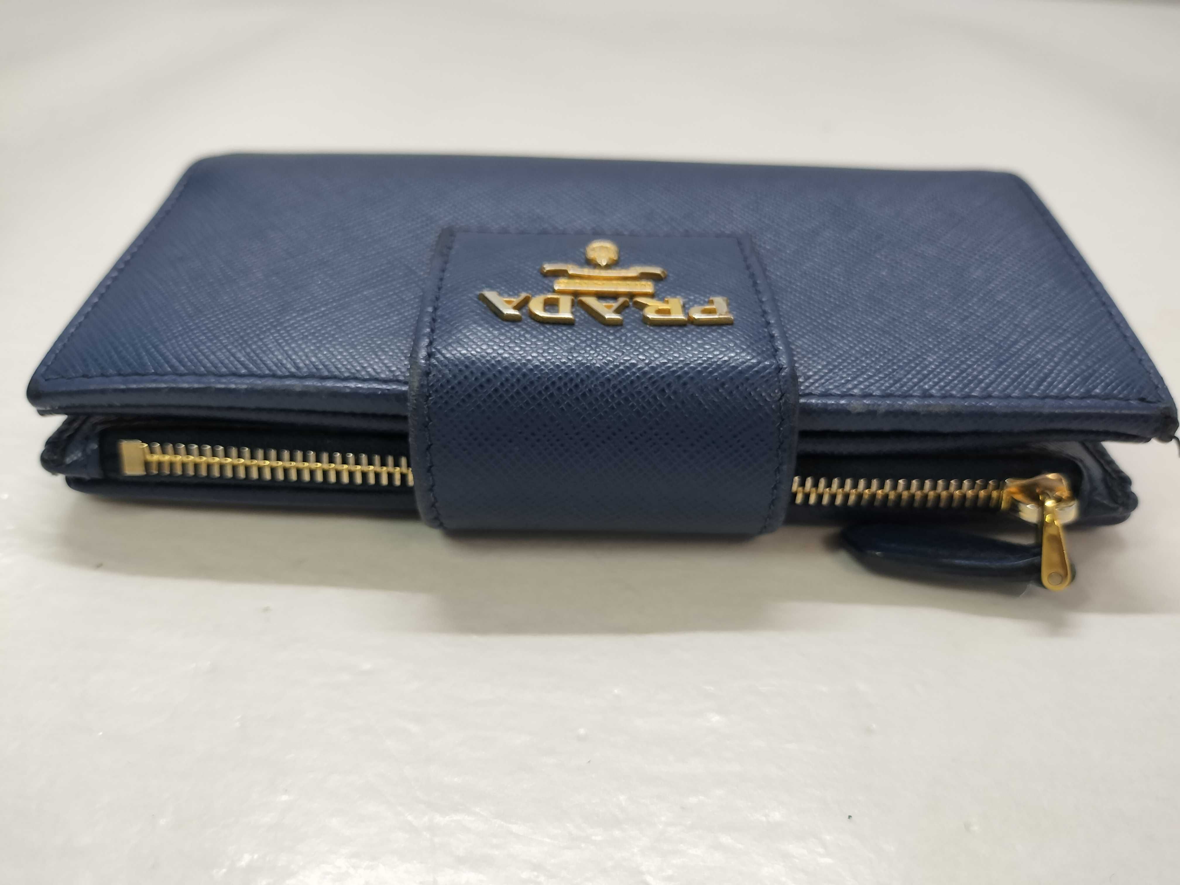Saffiano Long Wallet 1ML005 Blue Wallet — view 6