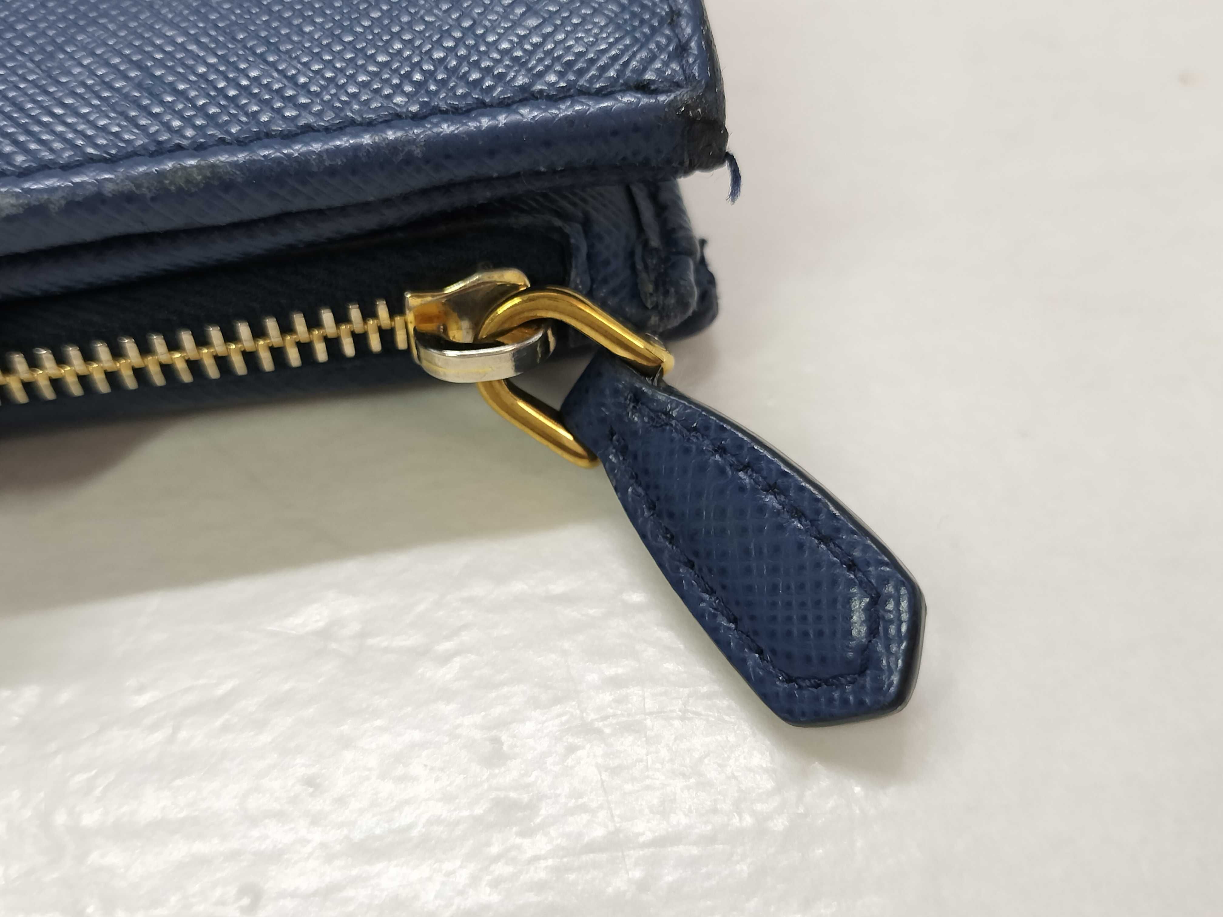 Saffiano Long Wallet 1ML005 Blue Wallet — view 7