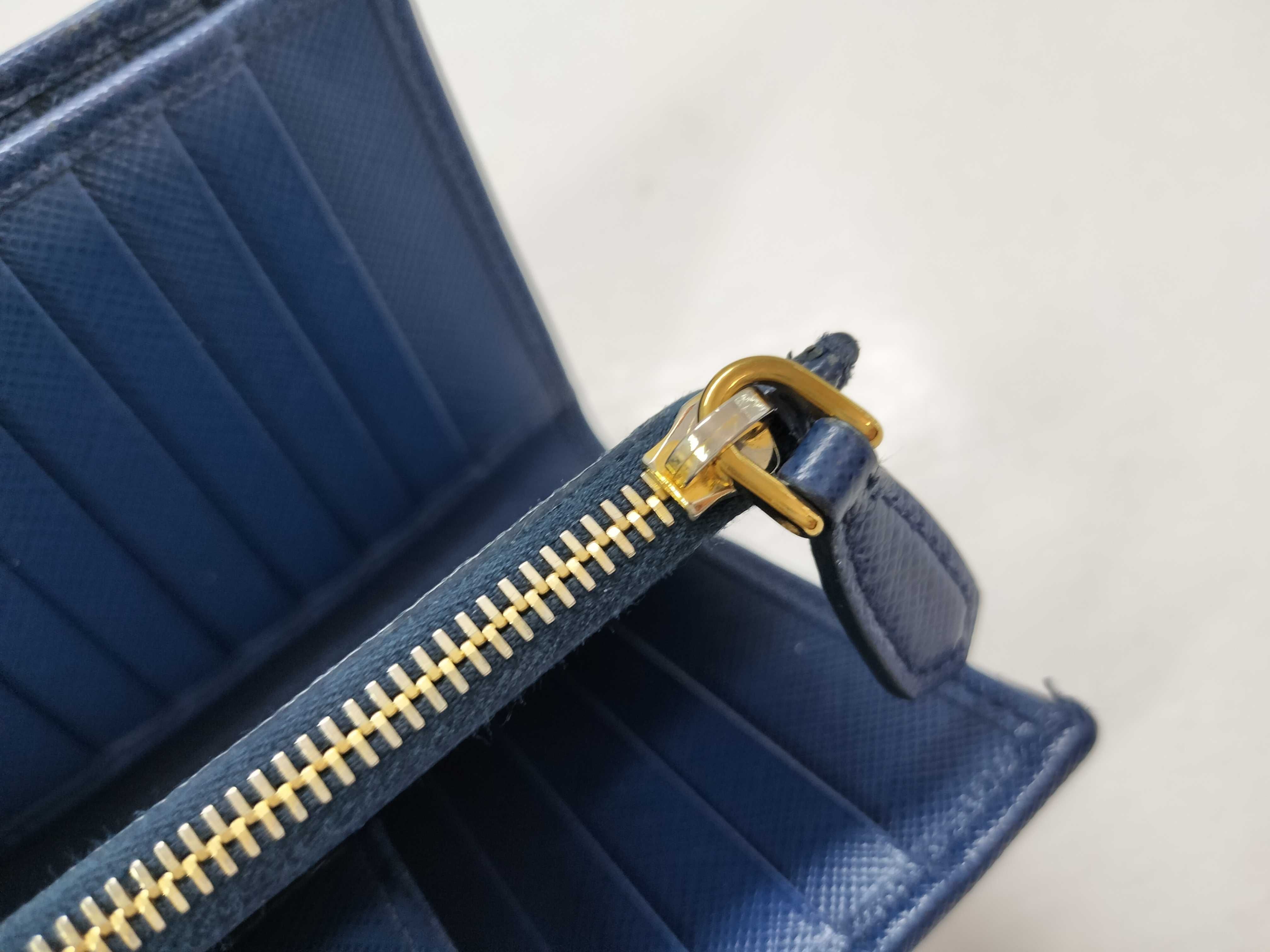Saffiano Long Wallet 1ML005 Blue Wallet — view 10
