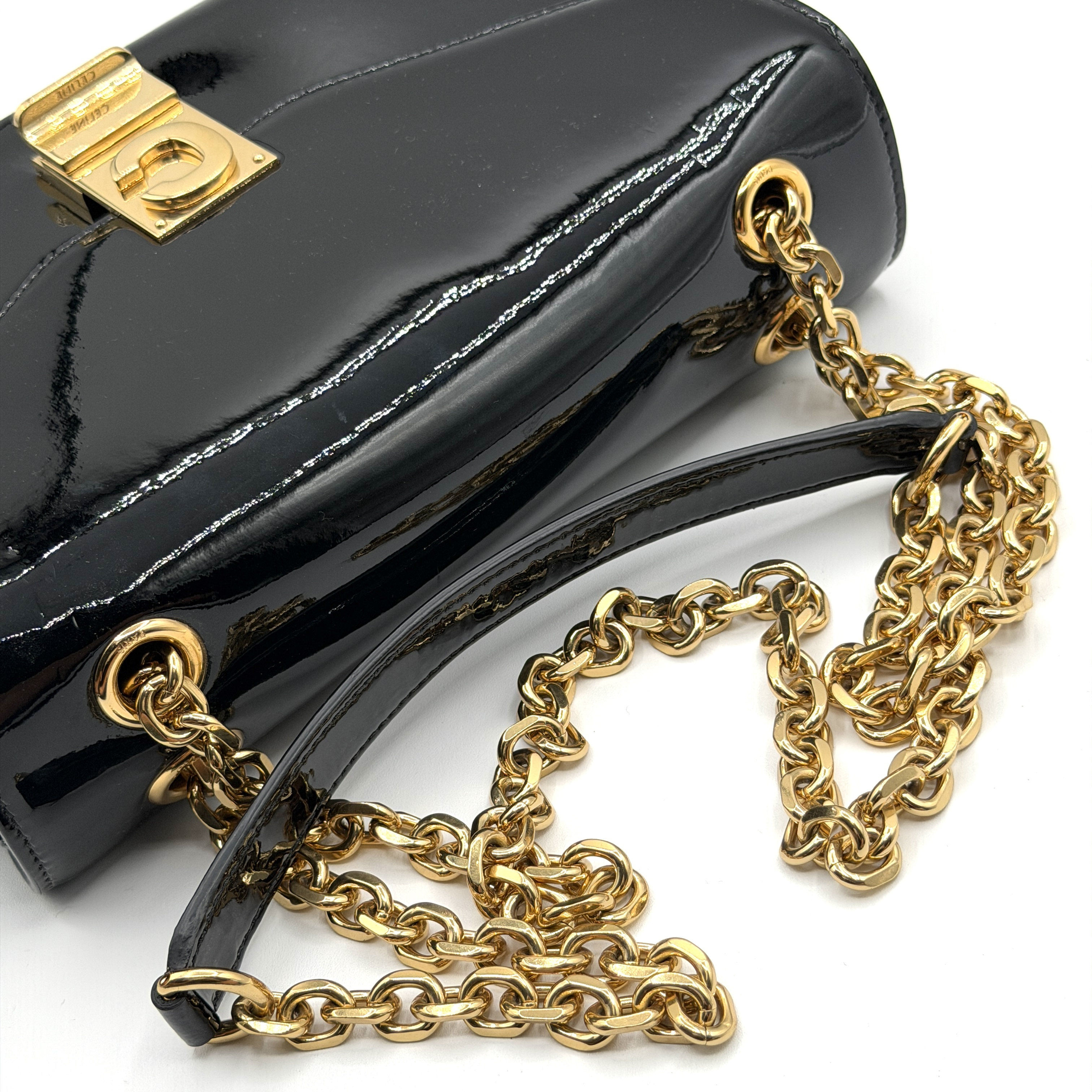 C Medium Chain Shoulder Bag, Patent Leather — view 4